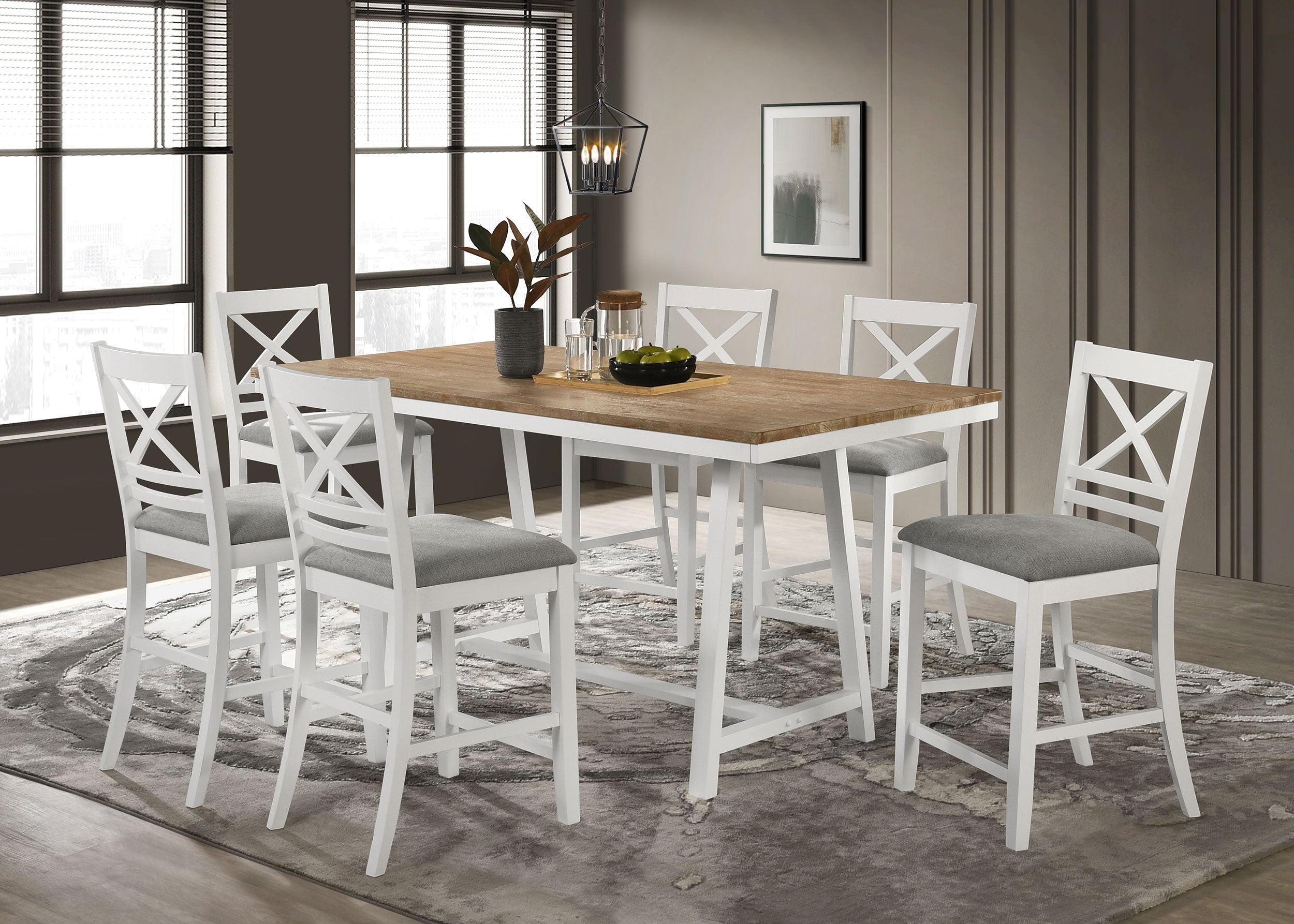 Hollis 7 Pc Counter Height Dining Set