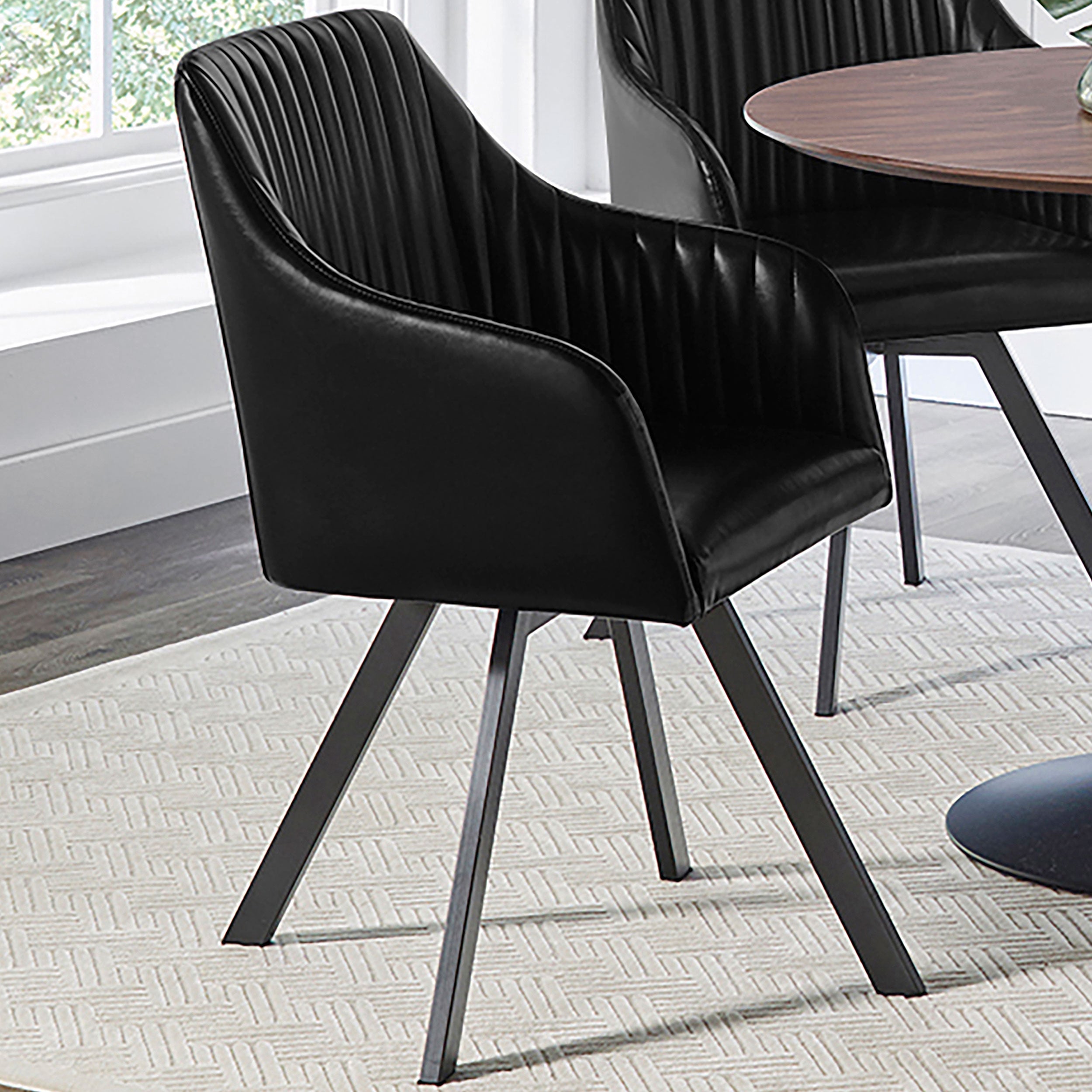 Arika Swivel Dining Arm Chair
