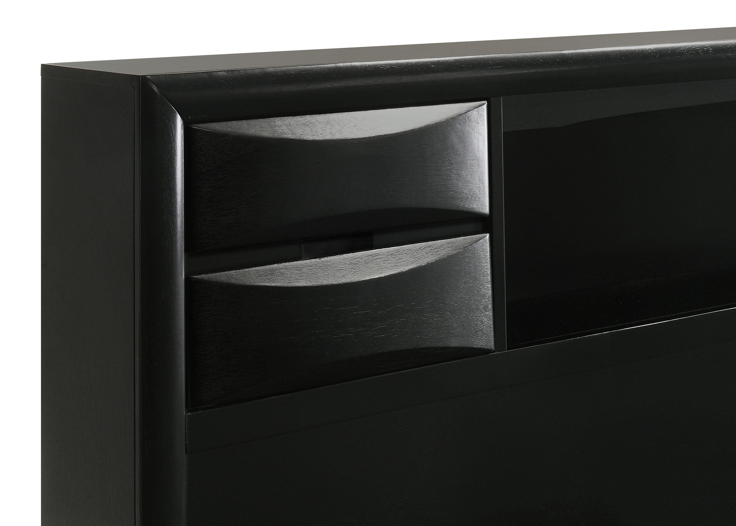Briana Bookcase Platform Storage Bed