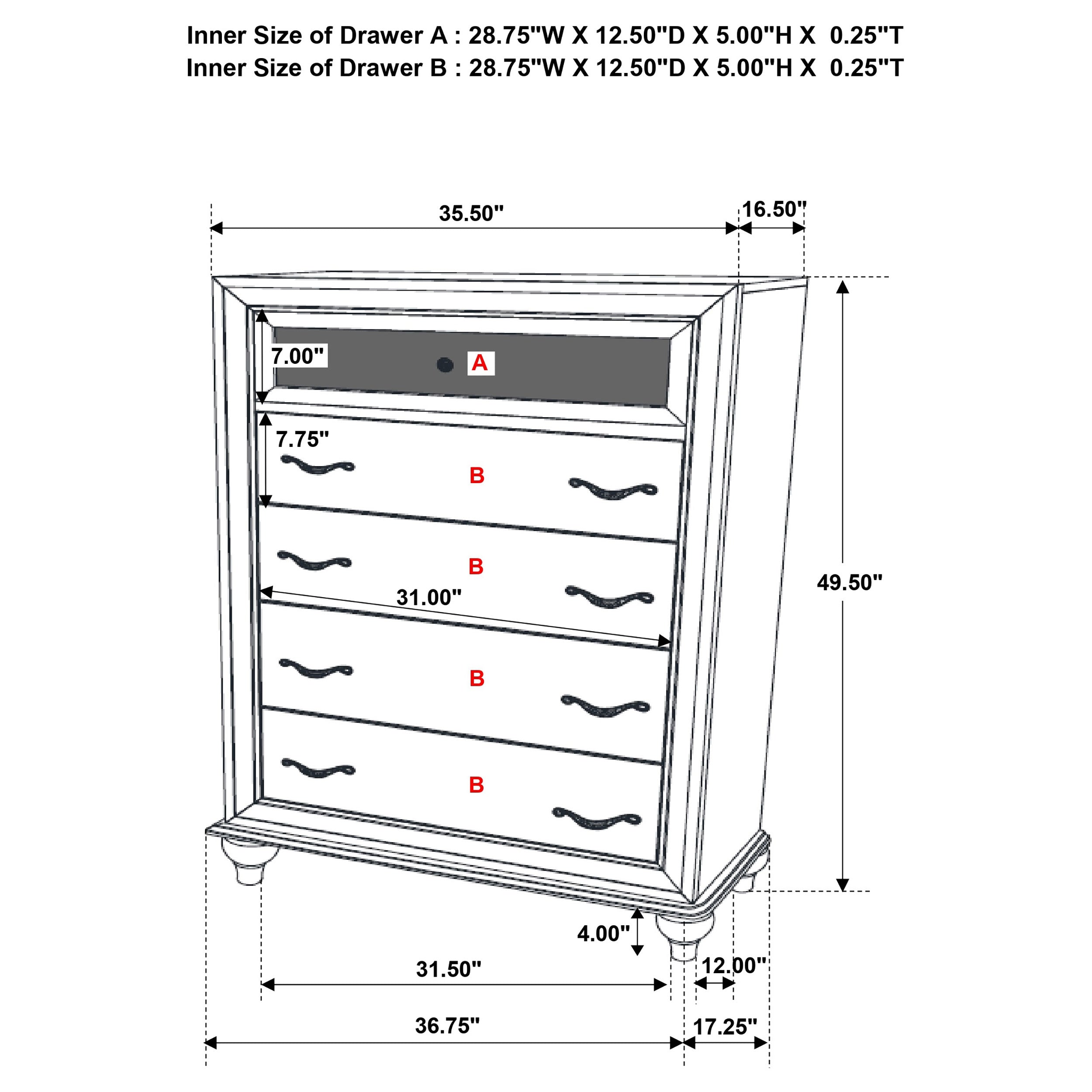 Barzini Chest of Drawers