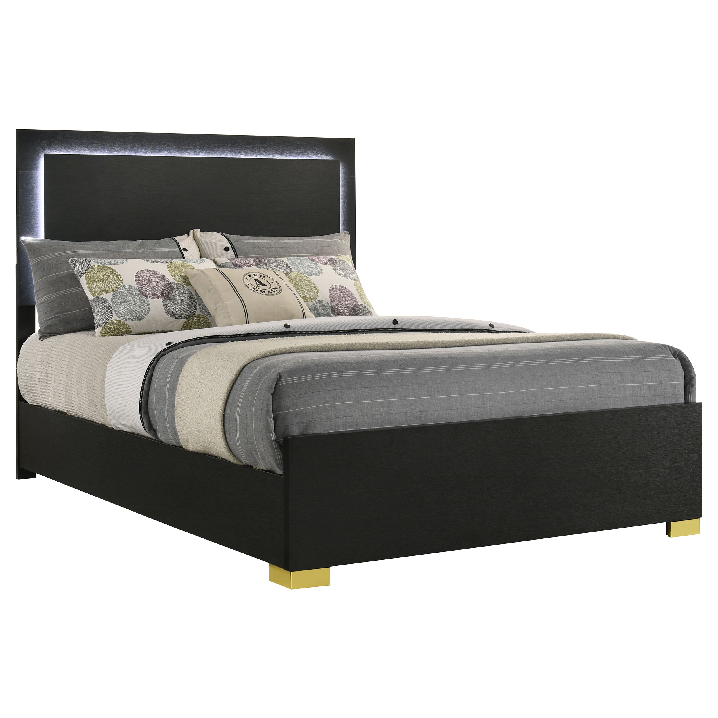 Marceline Panel Bed with LED Lighting