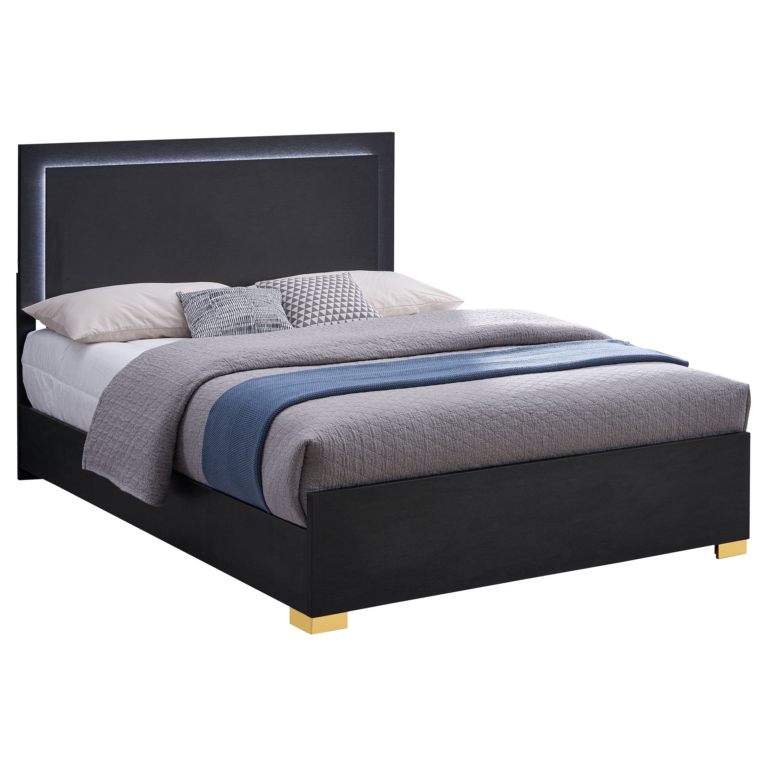 Marceline Panel Bed with LED Lighting