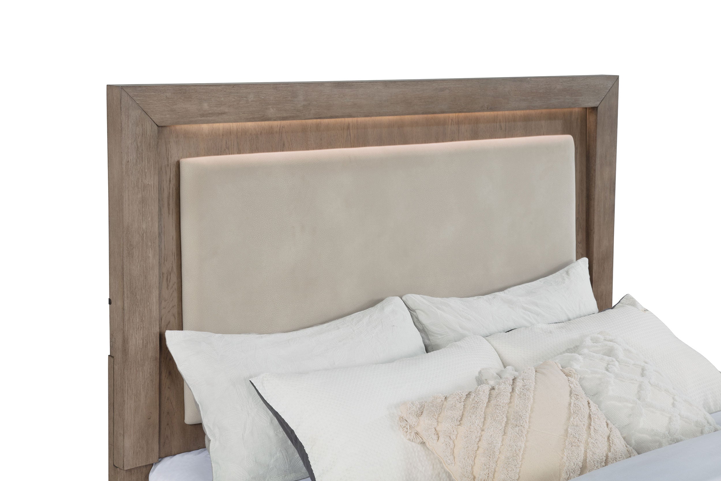 Kenora Panel Platform Storage Bed with LED Lighting