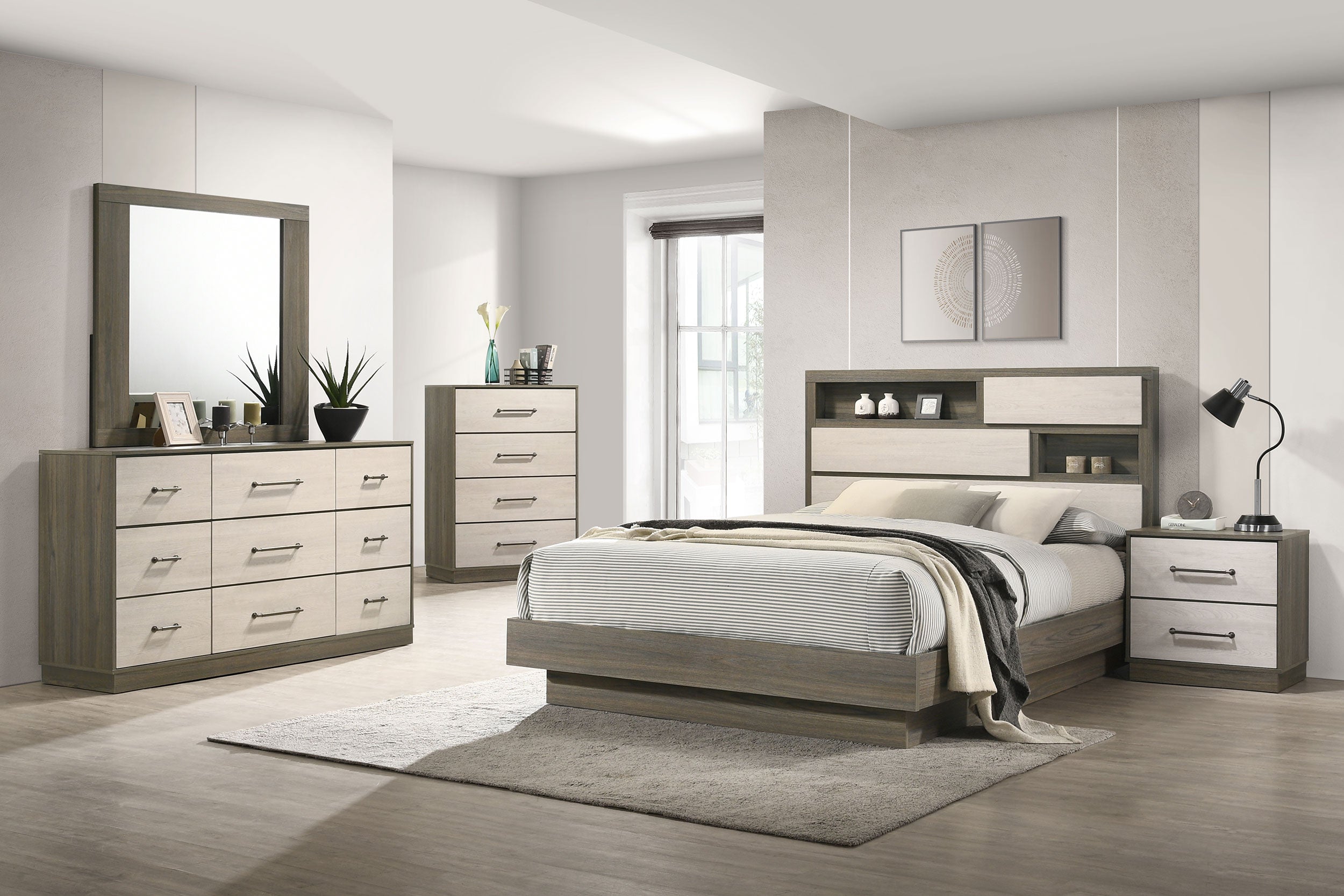 Fenwick Bookcase Platform Bed