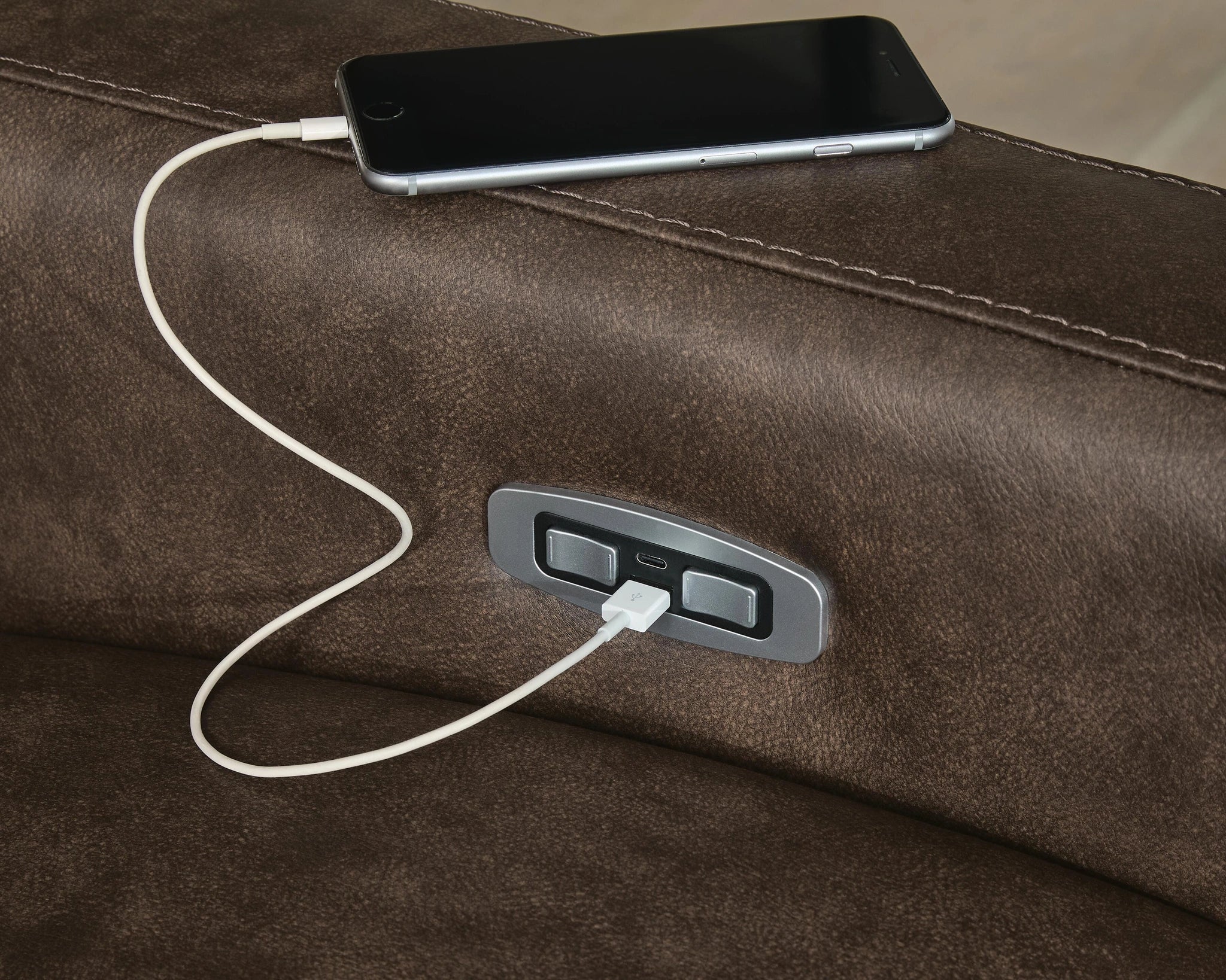 ModZ Power Reclining Sectional with Audio Console