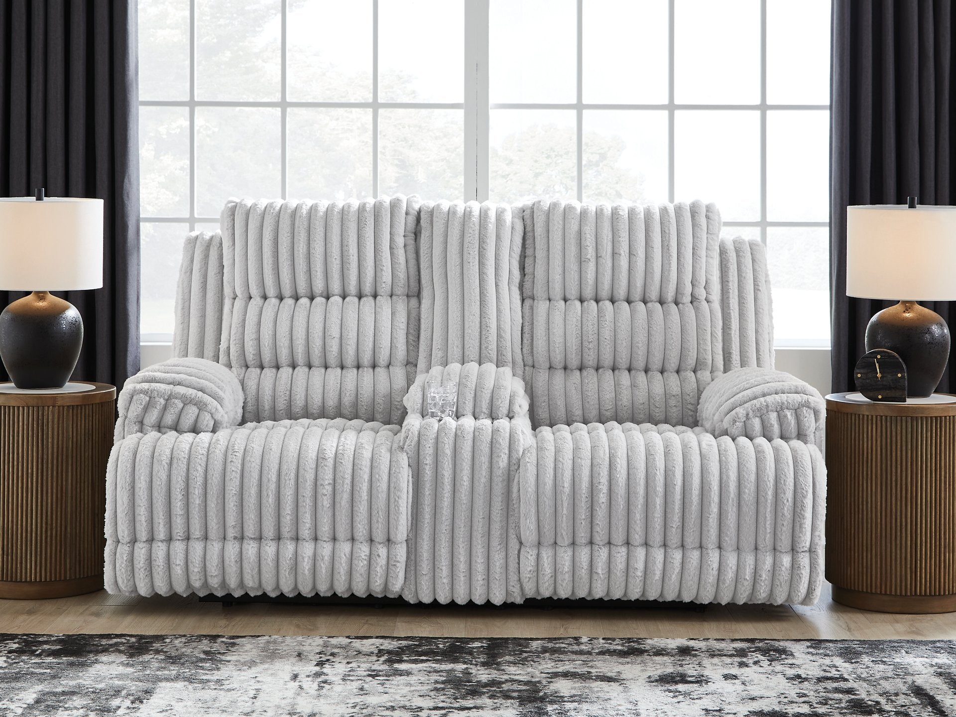 Rhines Falls Power Reclining Loveseat with Console