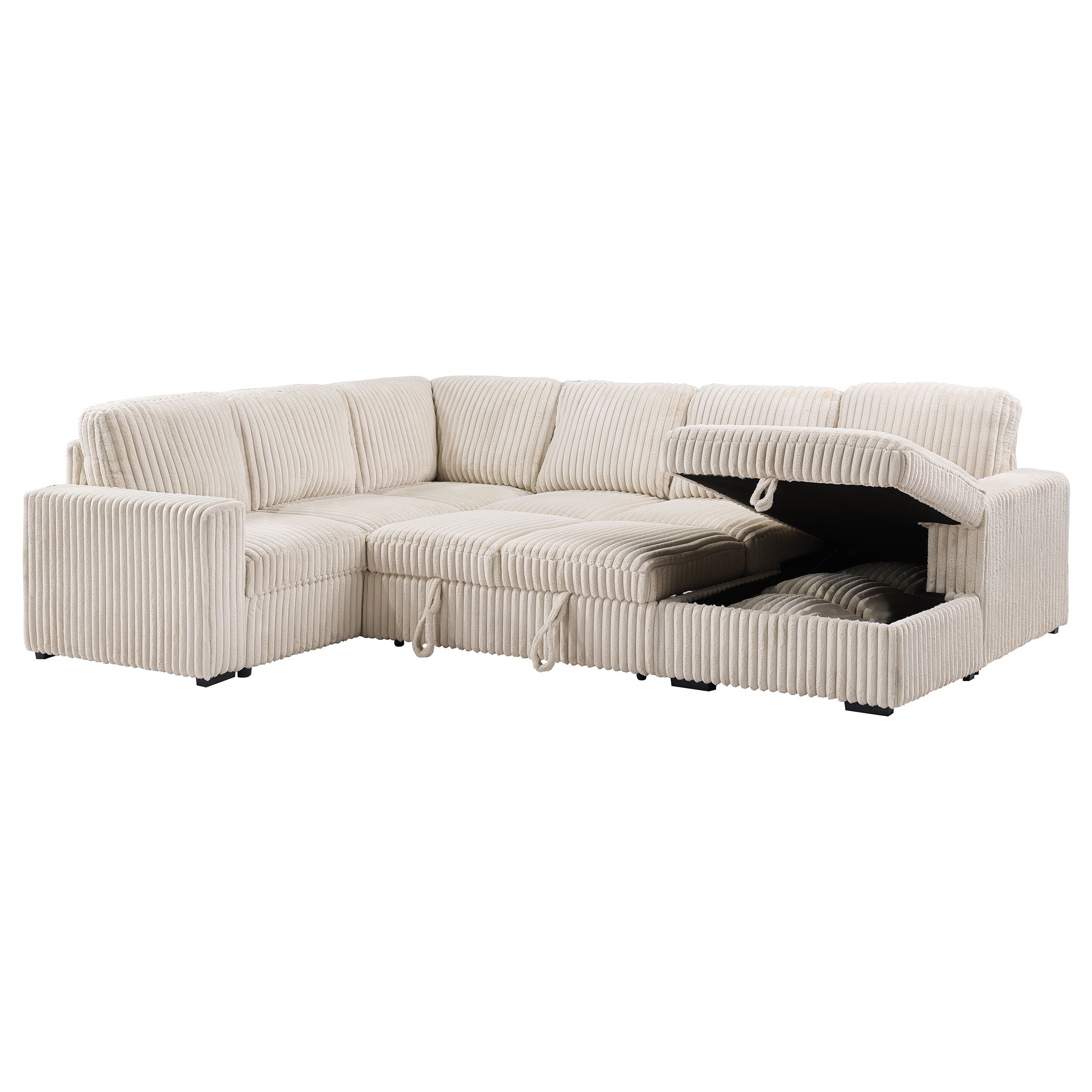 Devonshire Pull-Out Sleeper Sectional Sofa