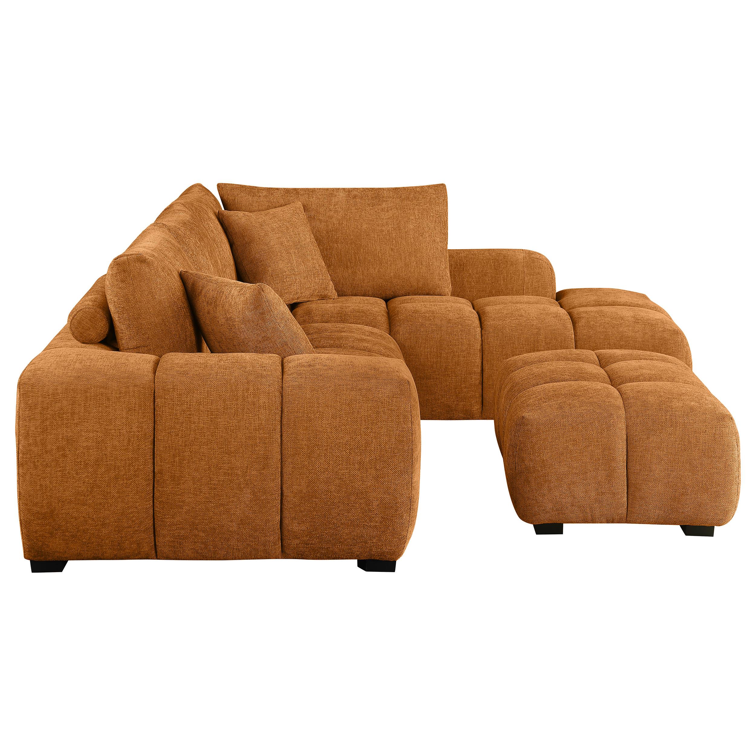 Camacho Upholstered Sectional Sofa with Ottoman Set