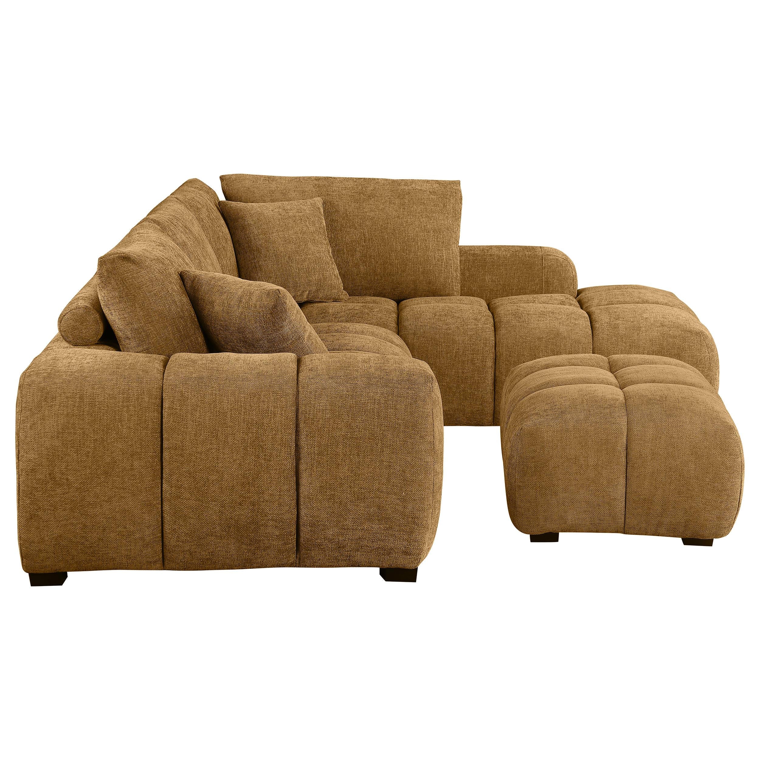 Camacho Upholstered Sectional Sofa with Ottoman Set