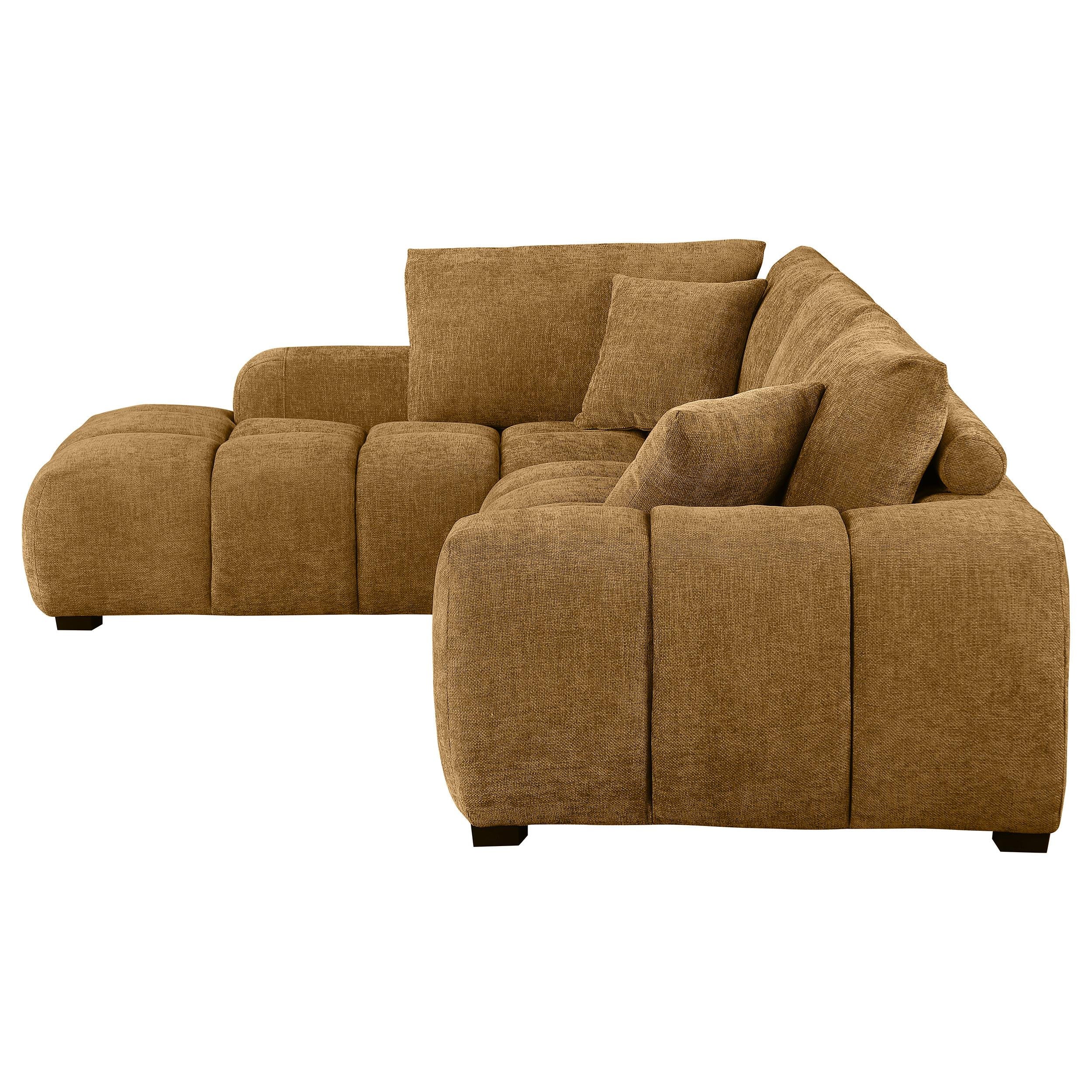 Camacho Upholstered Chaise Sectional Sofa Amber