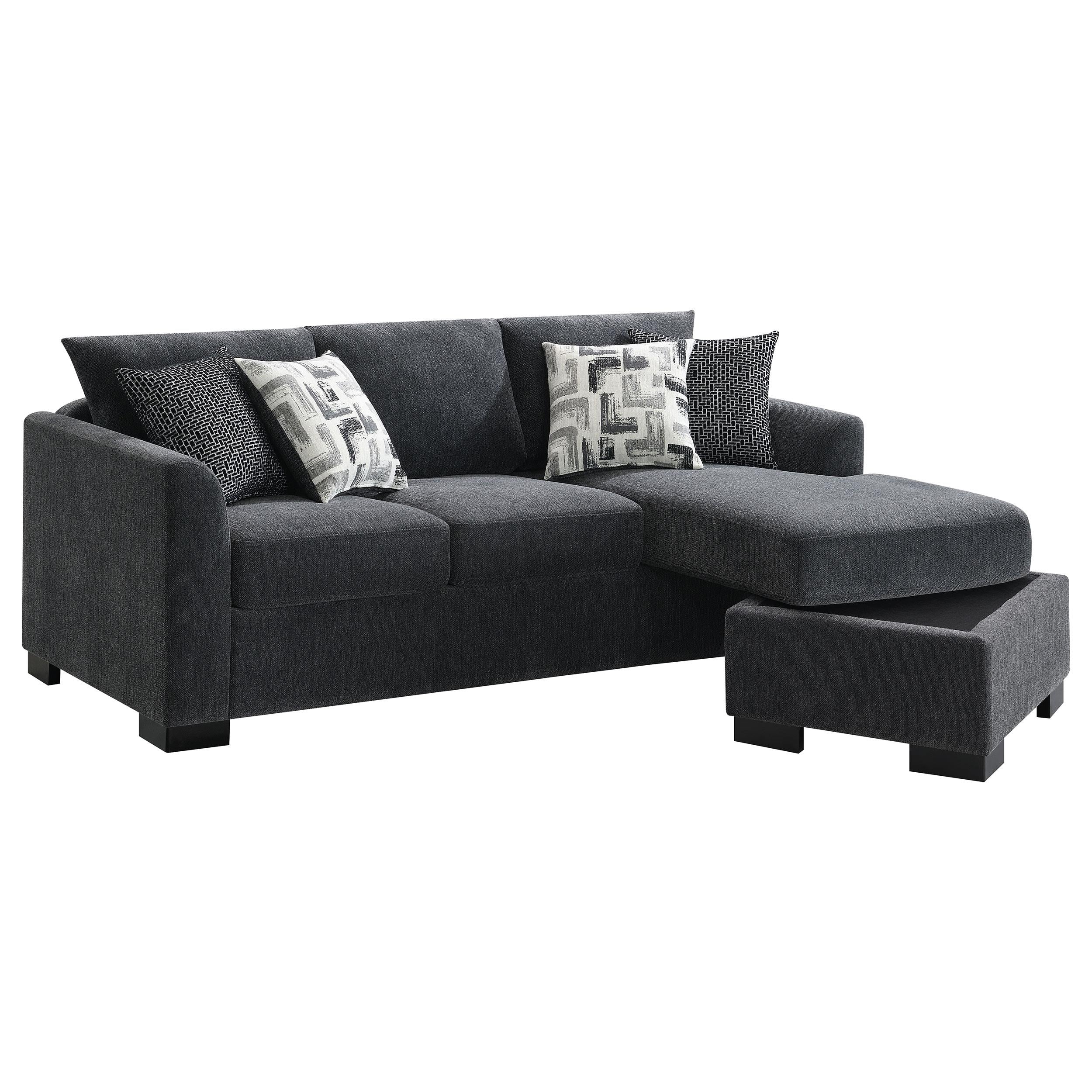 Storey Upholstered Sleeper Sectional Chaise Sofa