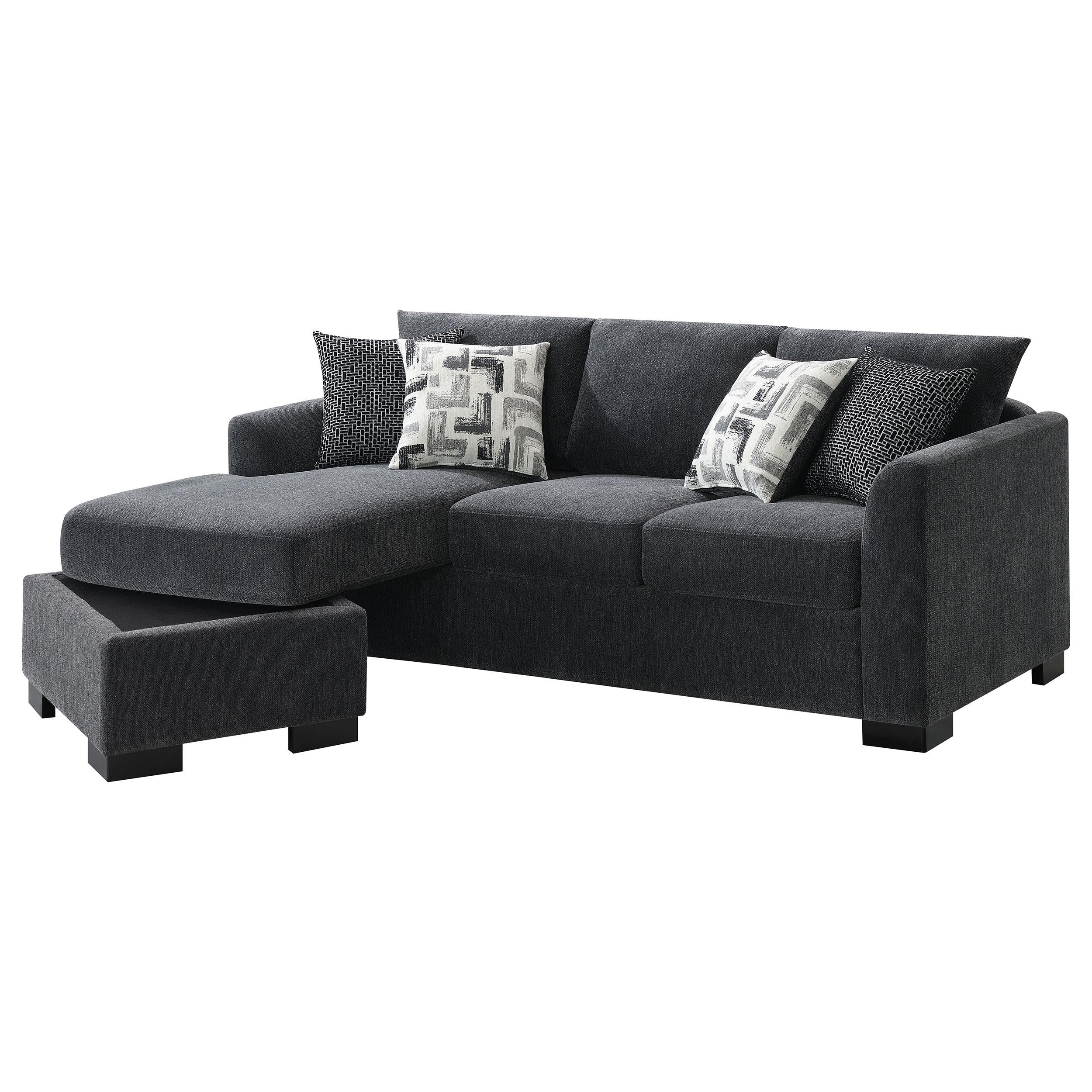Storey Upholstered Sleeper Sectional Chaise Sofa