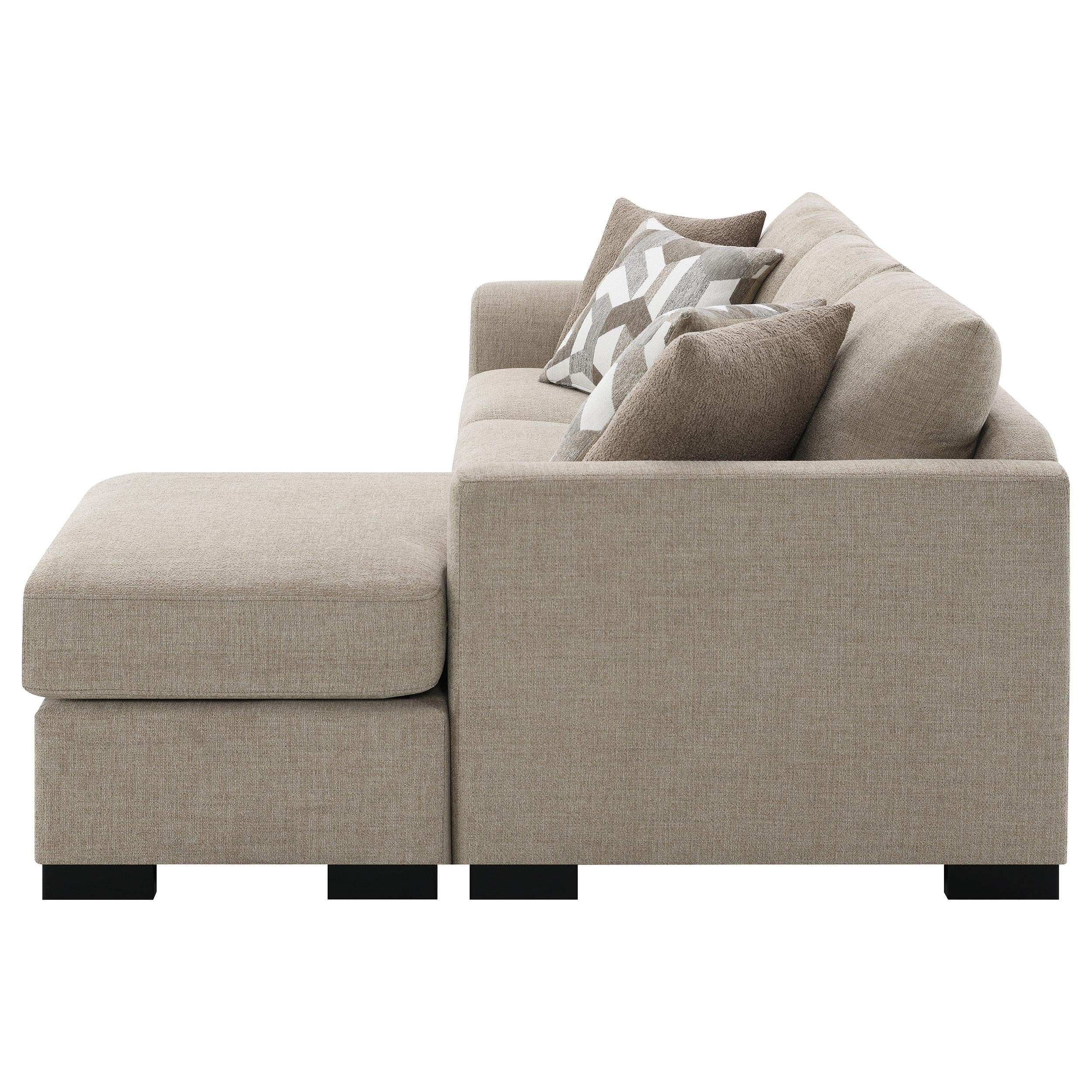 Storey Upholstered Sleeper Sectional Chaise Sofa