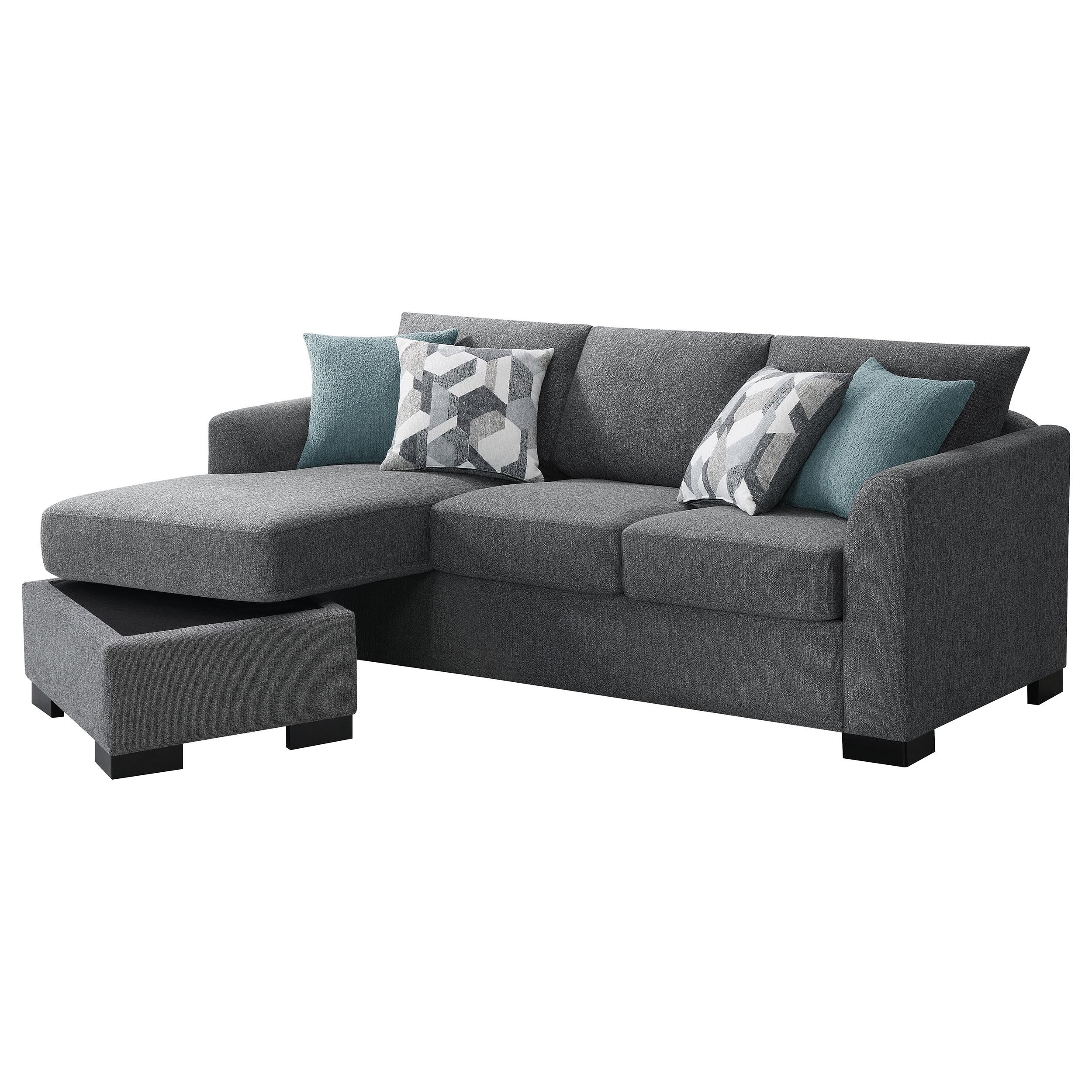 Storey Upholstered Sleeper Sectional Chaise Sofa