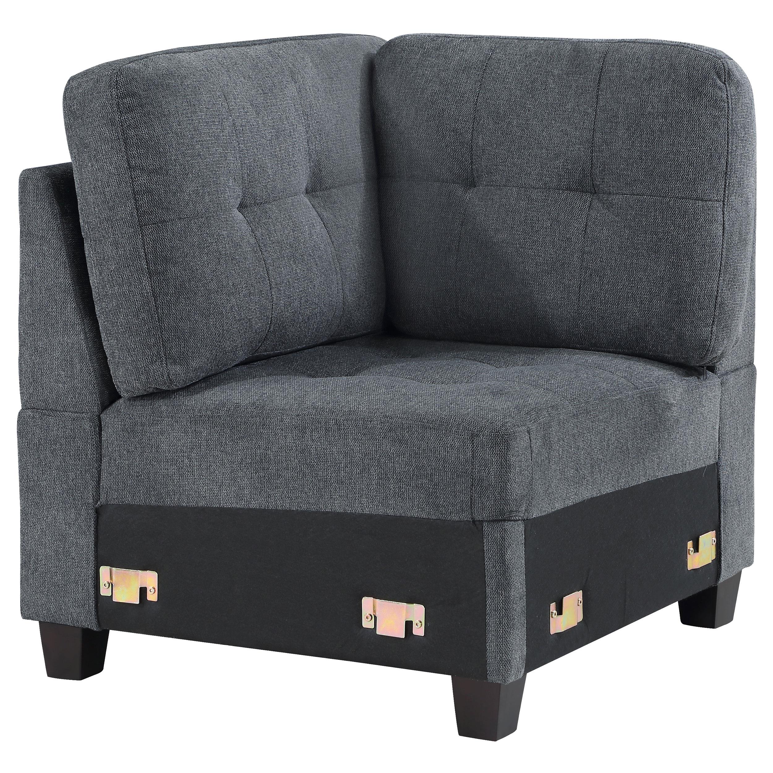 Georgina Upholstered Corner Chair Steel