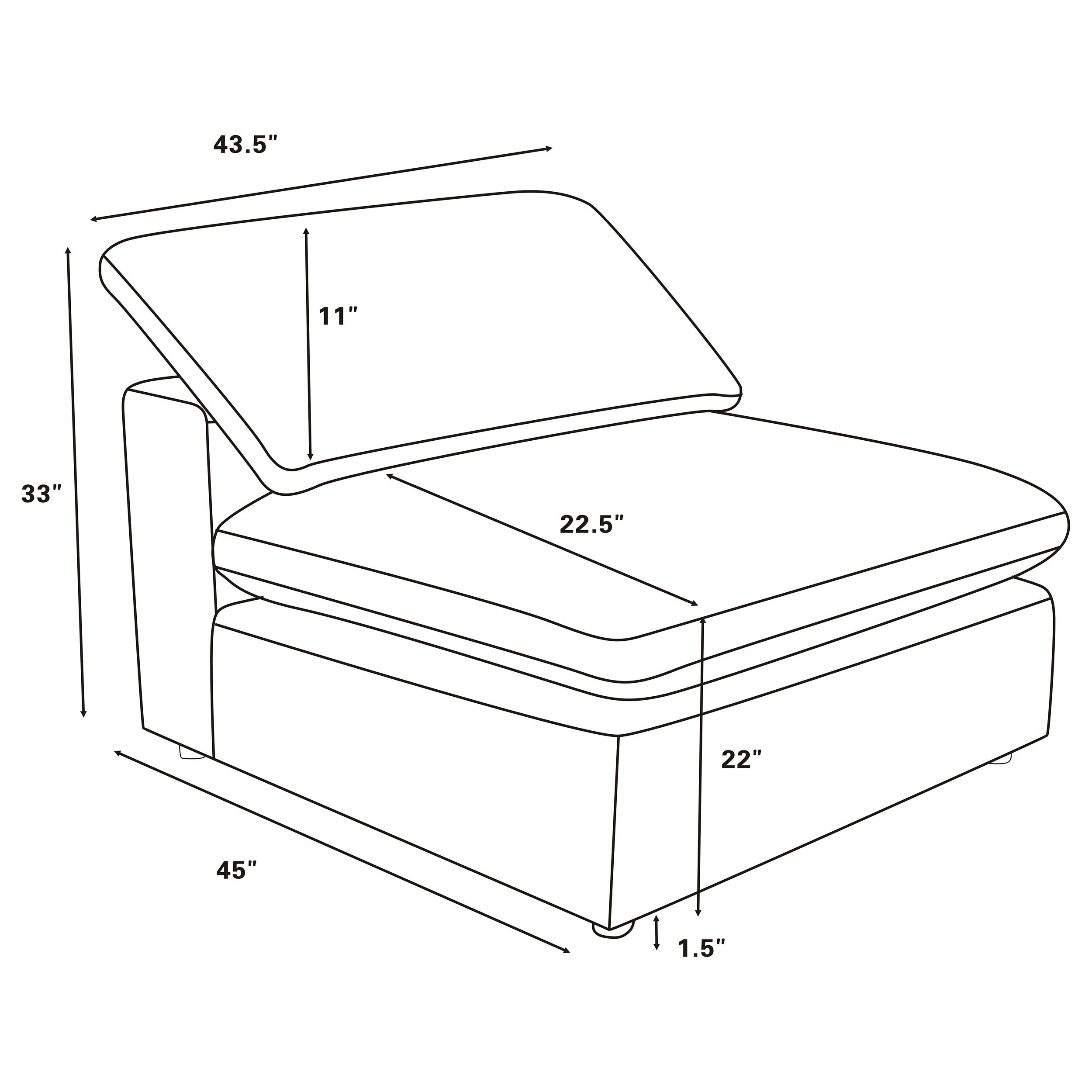 Raleigh Armless Chair