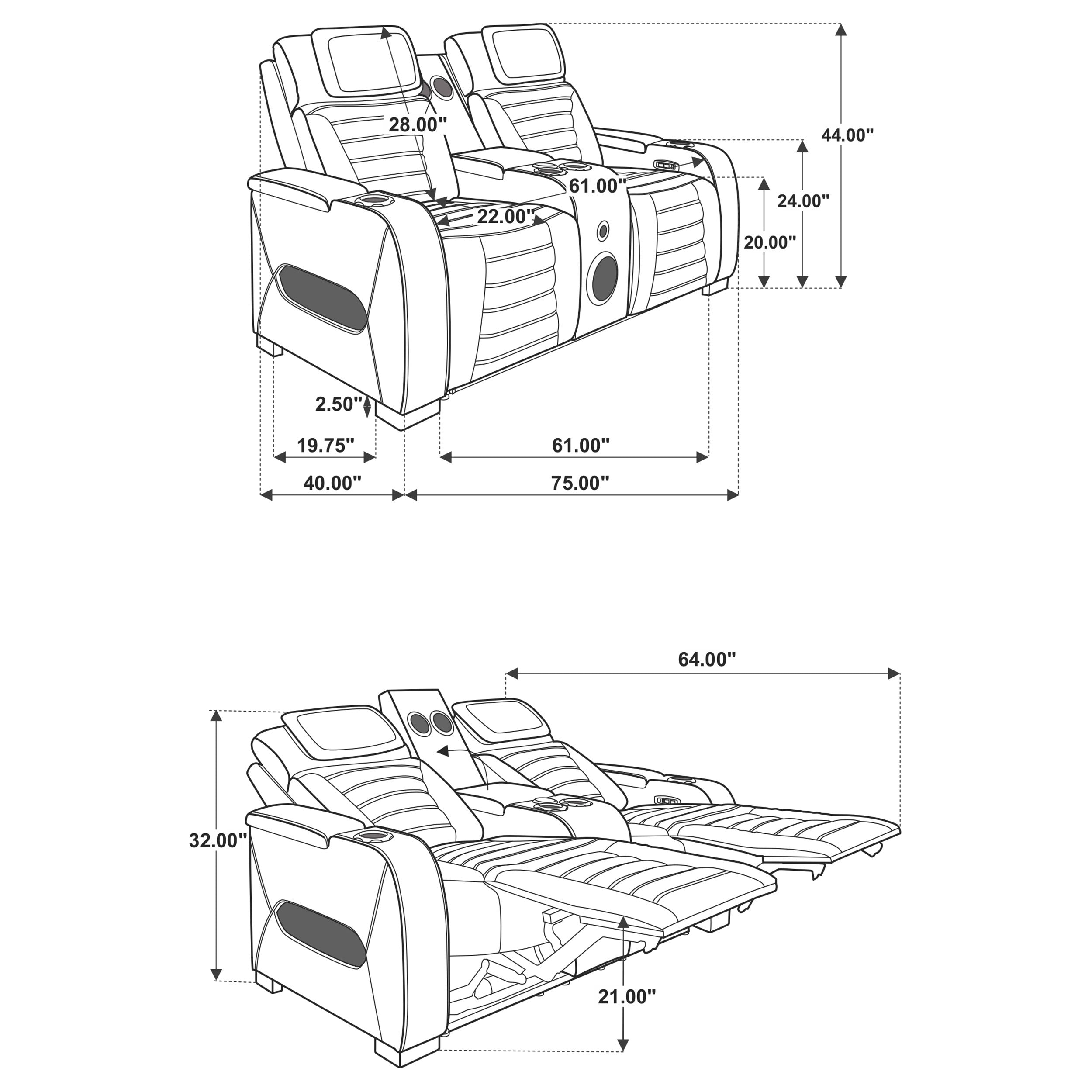 Zuma Dual Power Reclining Sofa Set