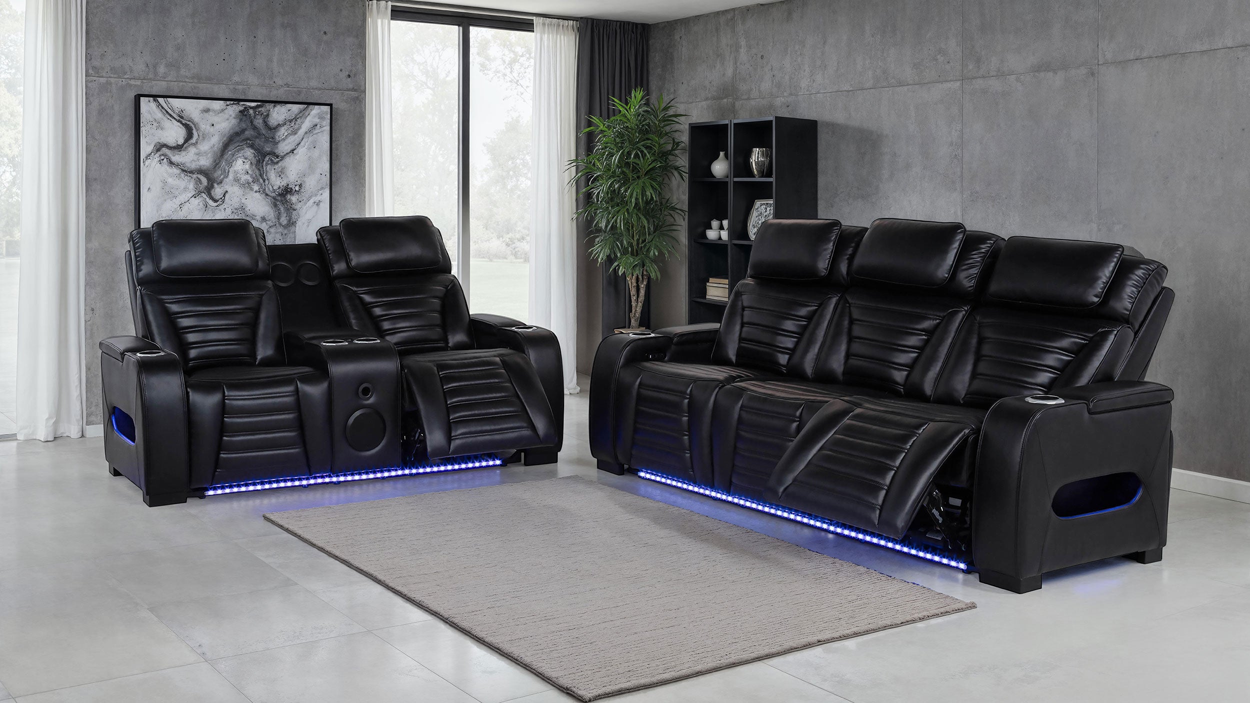 Zuma Dual Power Reclining Loveseat