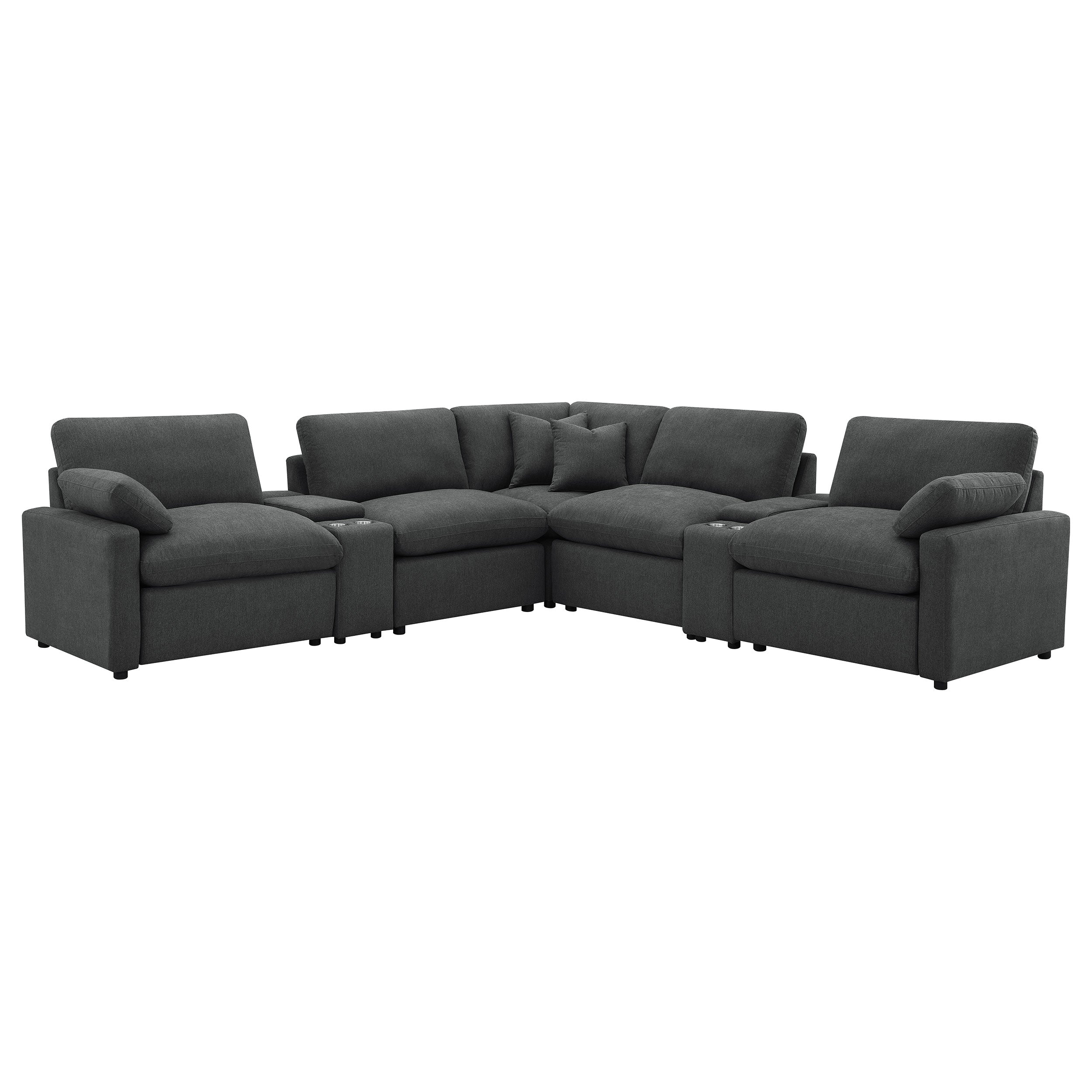 Collins Black & White Reclining Sectional