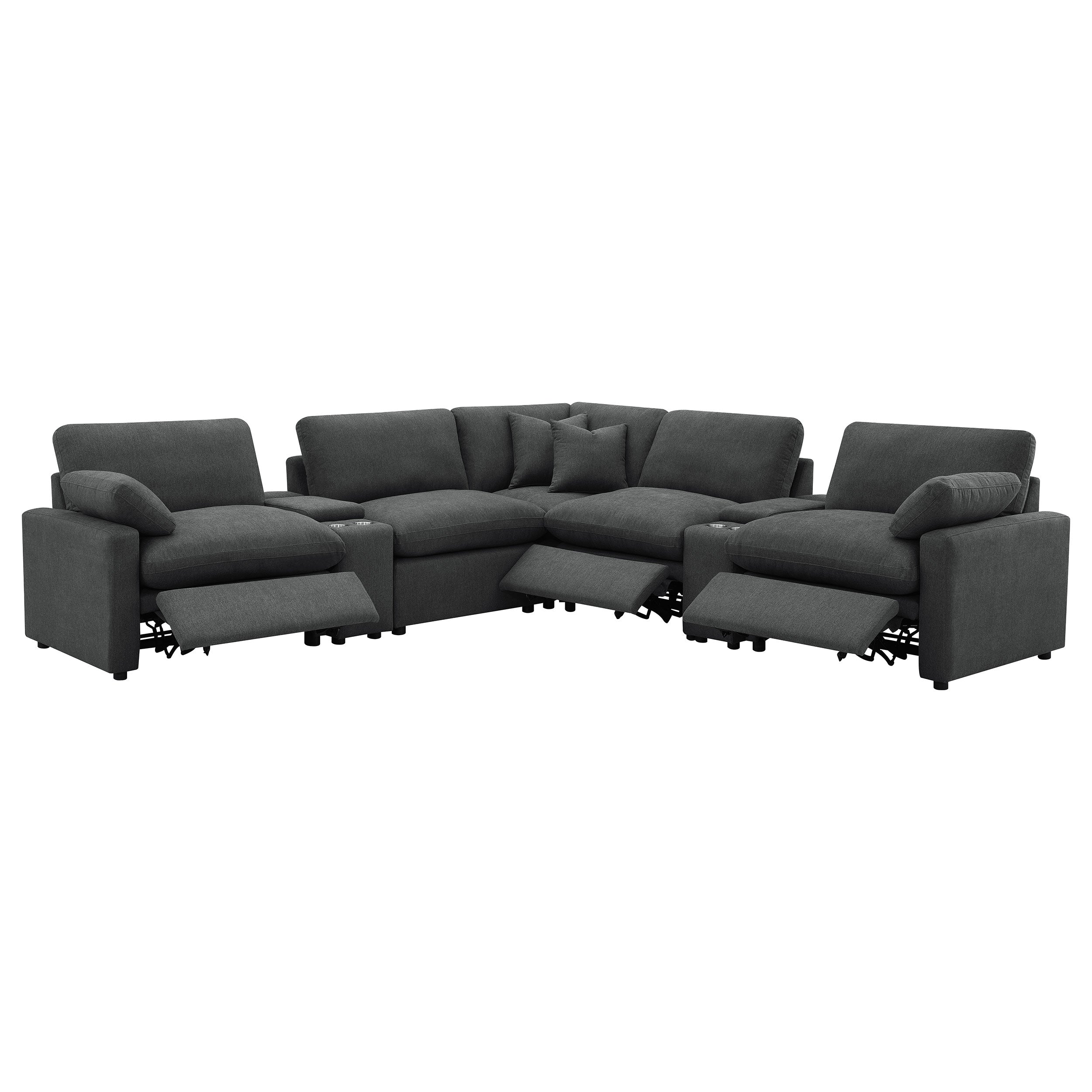 Collins Black & White Reclining Sectional