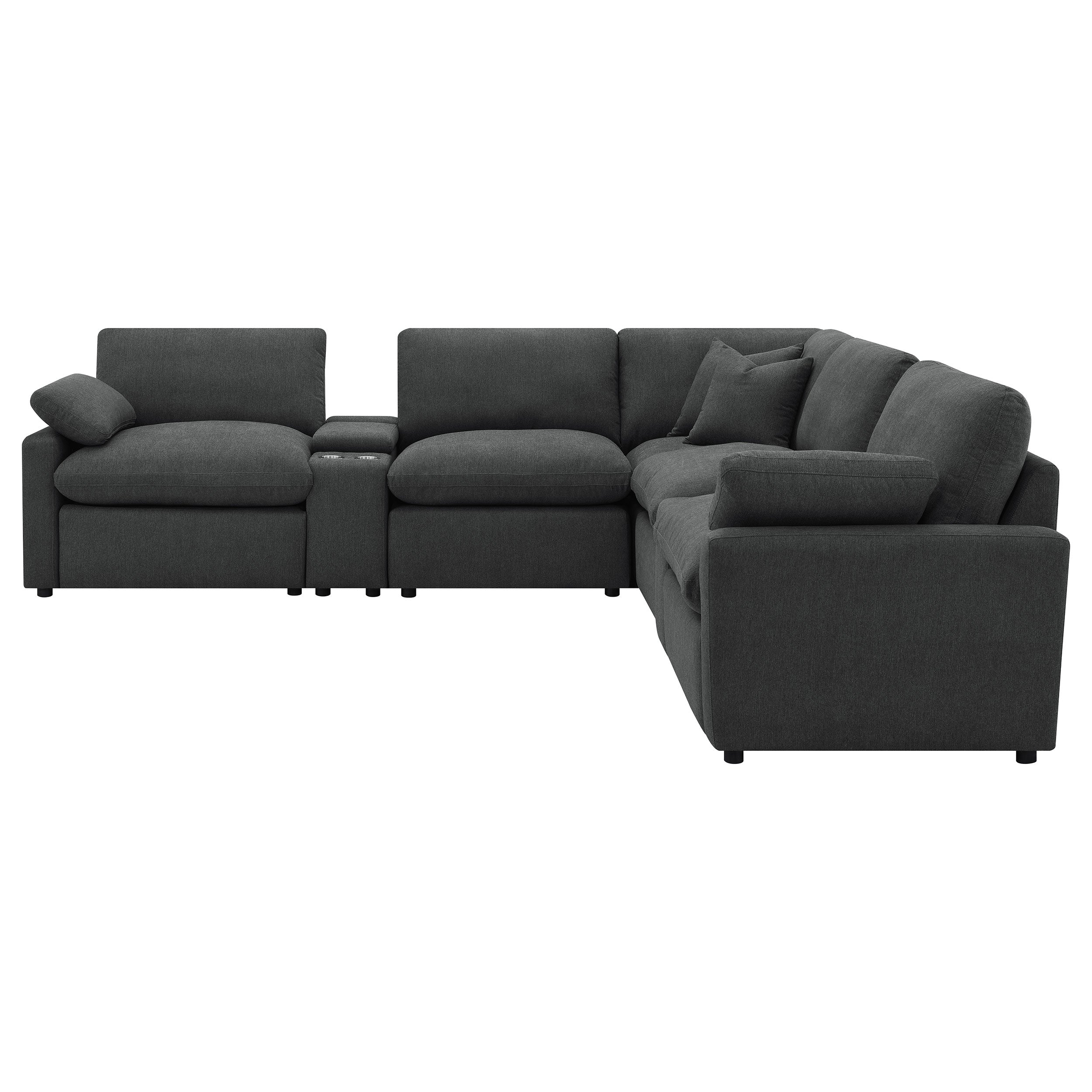 Collins Black & White Reclining Sectional