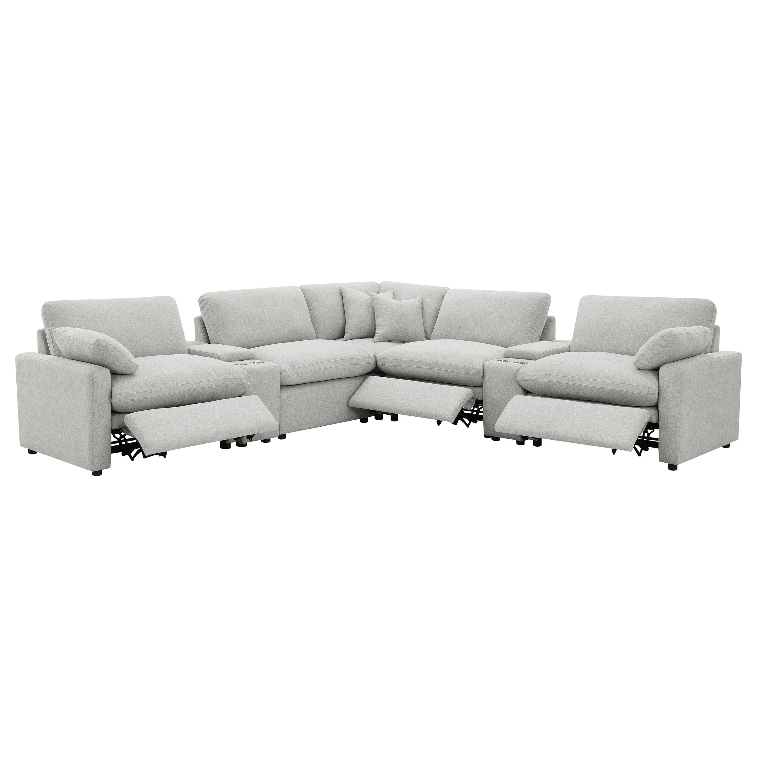 Collins Black & White Reclining Sectional