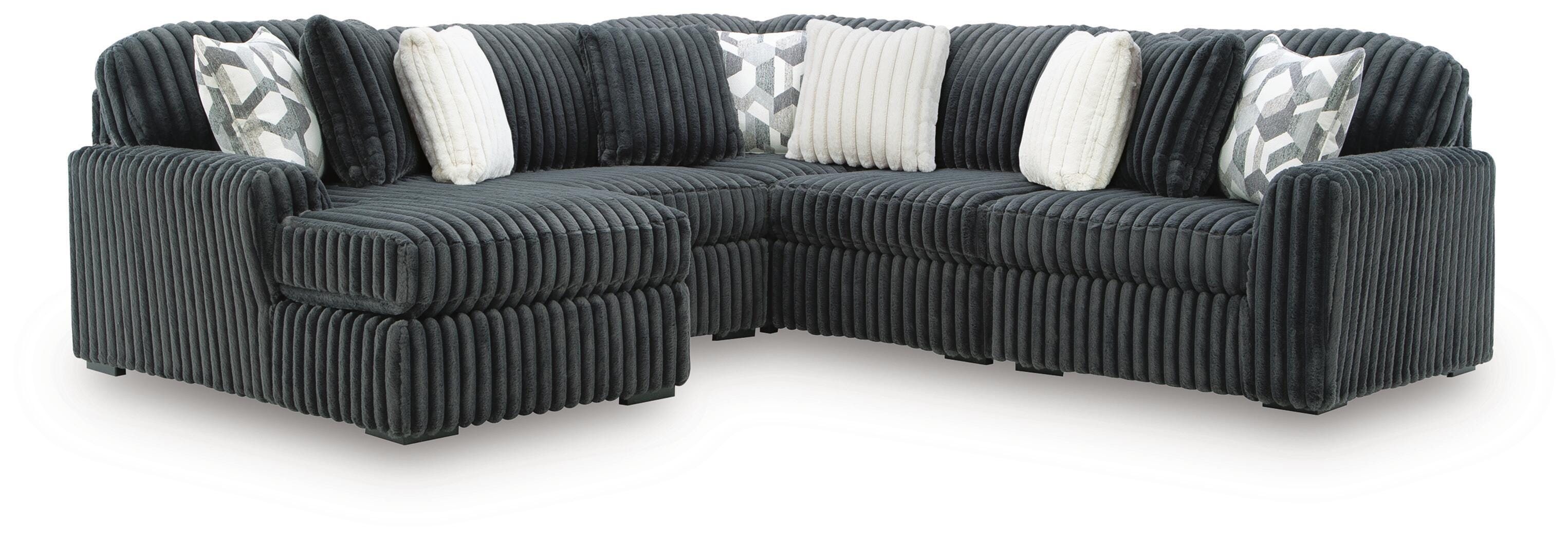 Midnight-Madness Sectional with Chaise