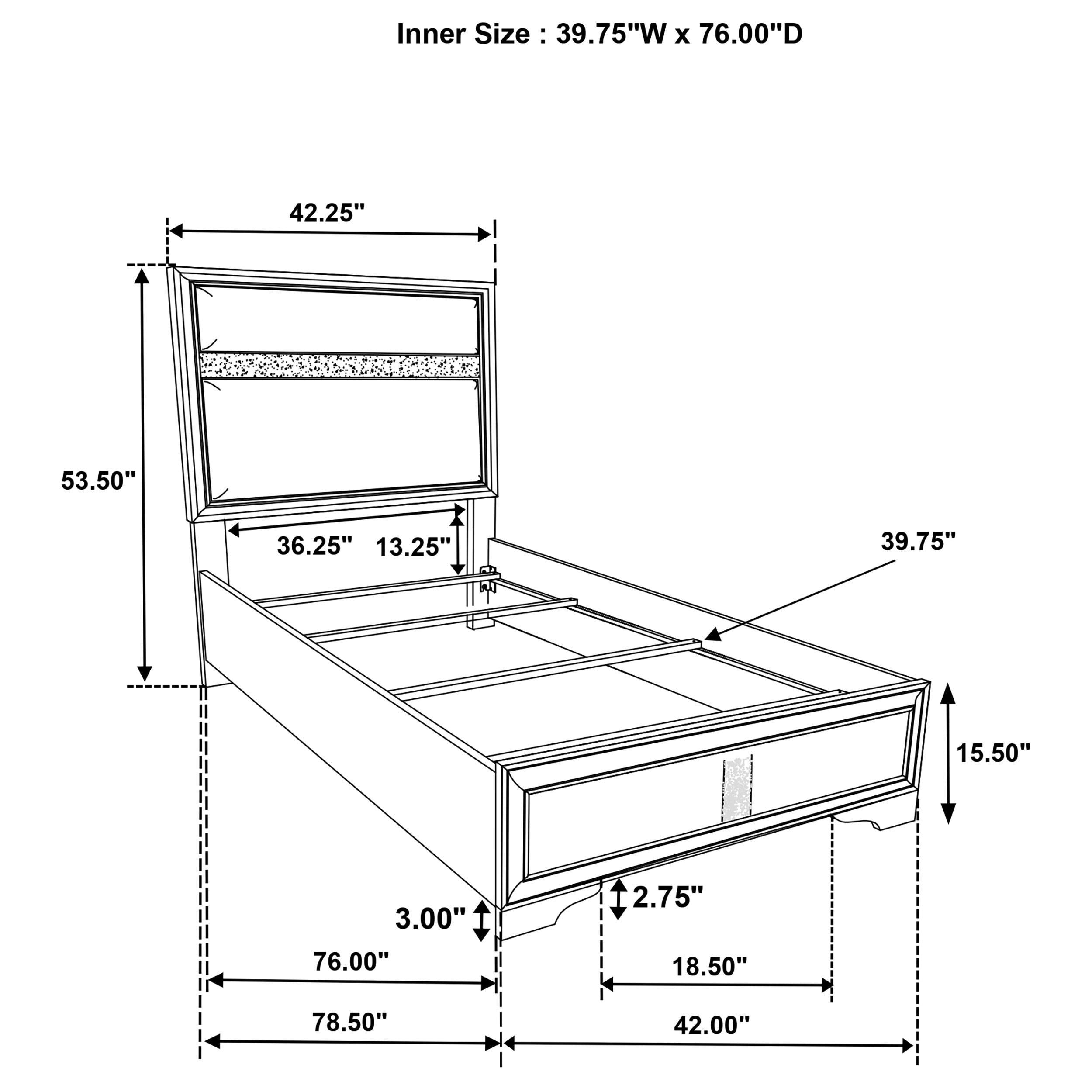Miranda 2-Drawer Storage Bed
