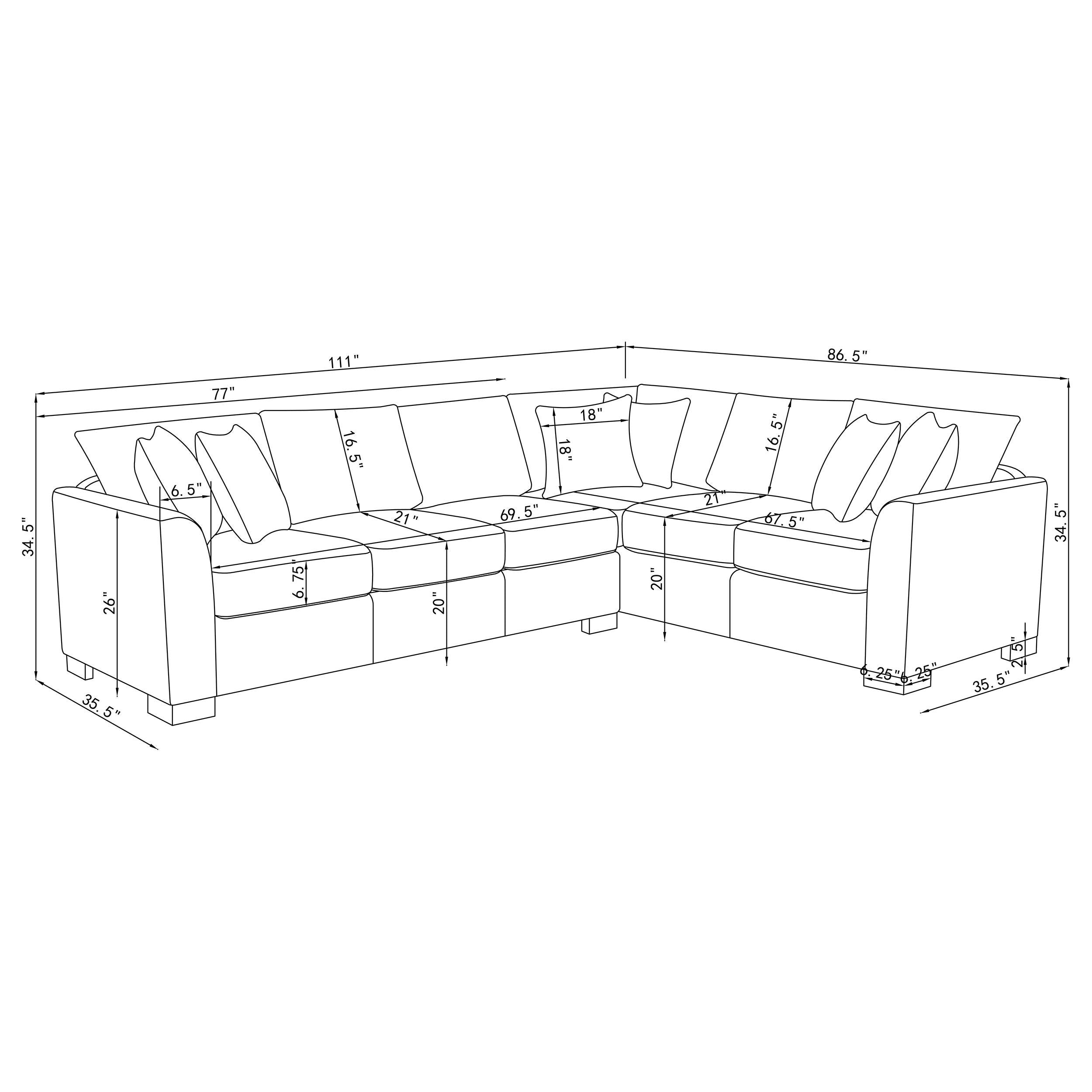 Ashford Fold-Out Sleeper Sectional Sofa