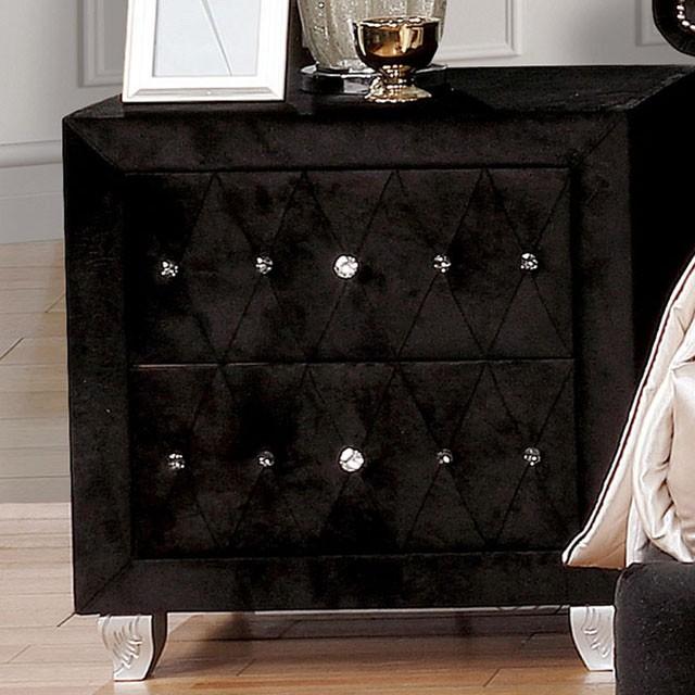 Alzire Black & Blue Night Stand