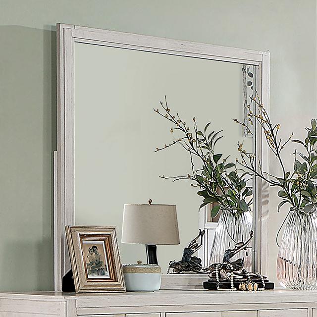 Berenice Mirror Espresso, Beige, & Brown