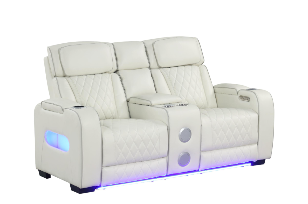 Titan White Reclining Living Room Set