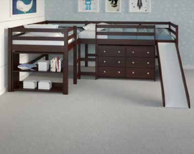 L-Shape Double Twin Tent Loft