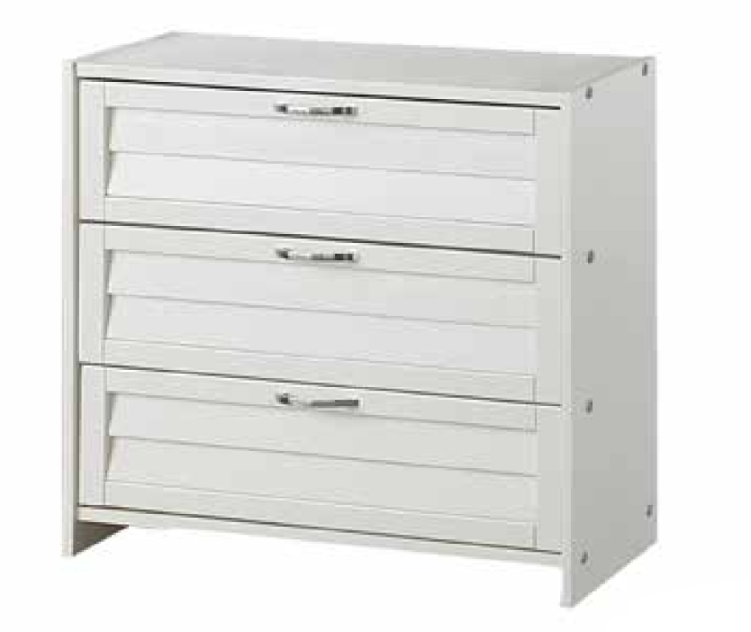 Louver 3 Drawer Chest