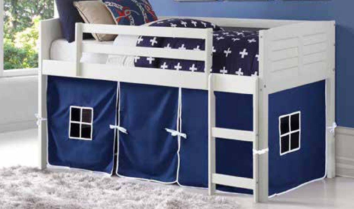 Louver Modular Low Loft Bed