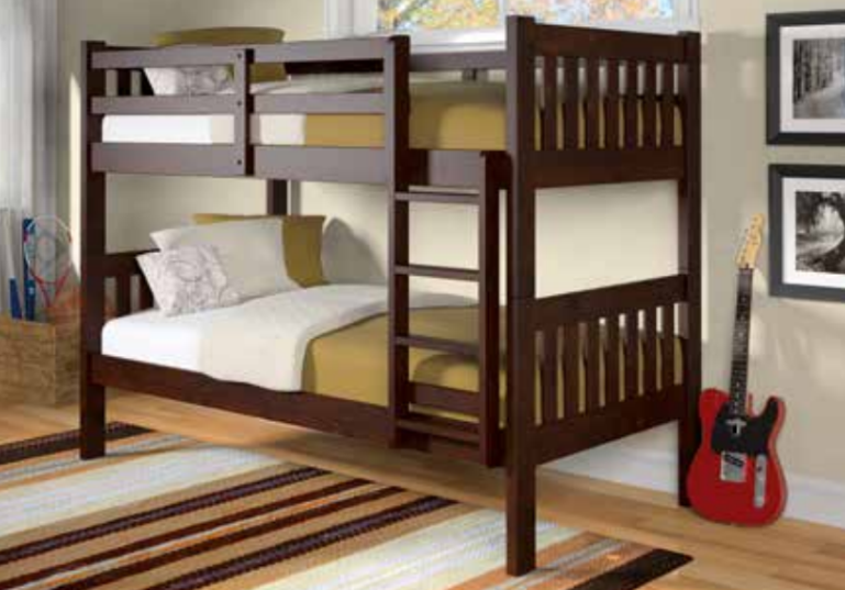 Dark Cappuccino Mission Bunk Bed