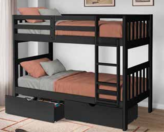 Black Mission Bunk Bed
