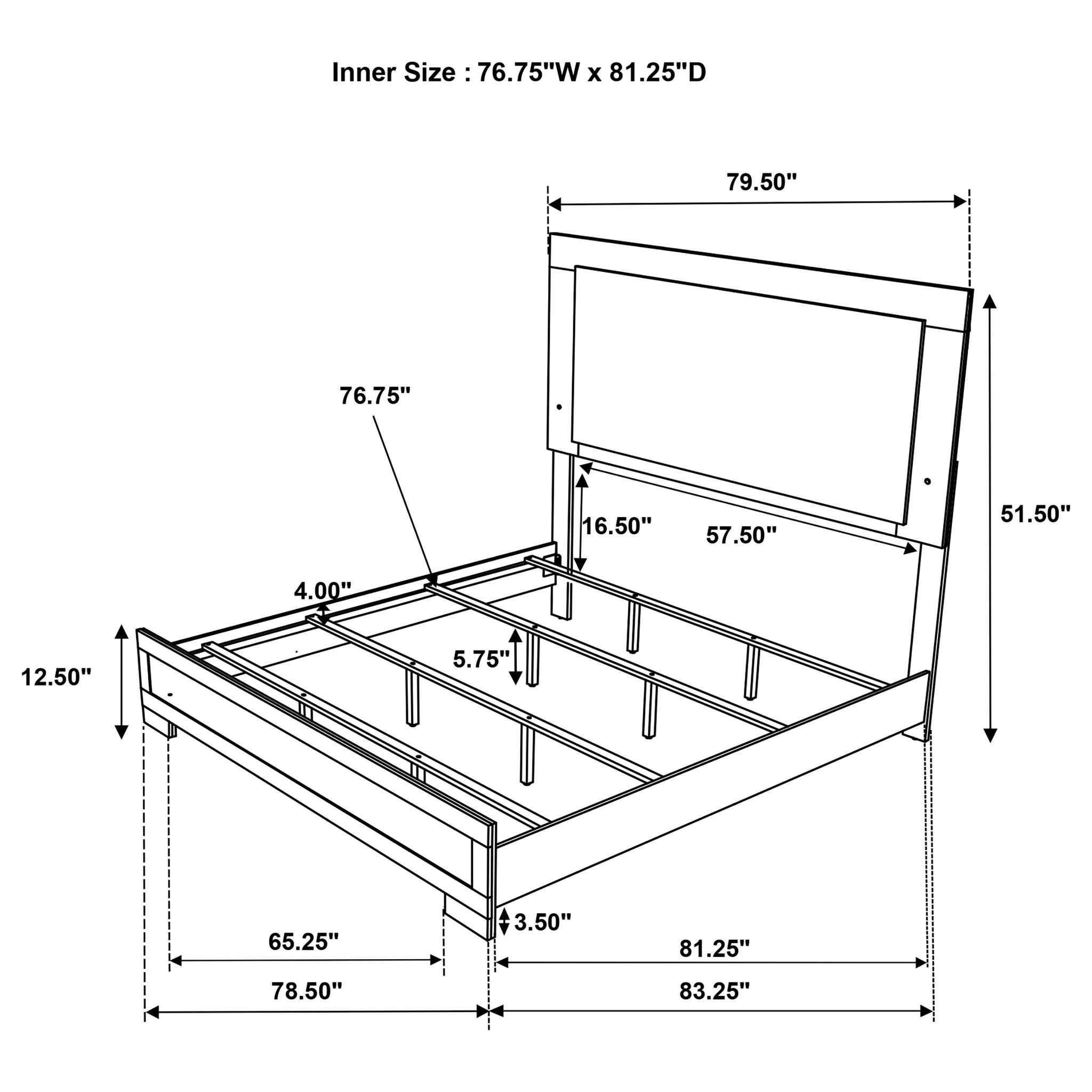 Hyland Panel Bed with LED Lighting