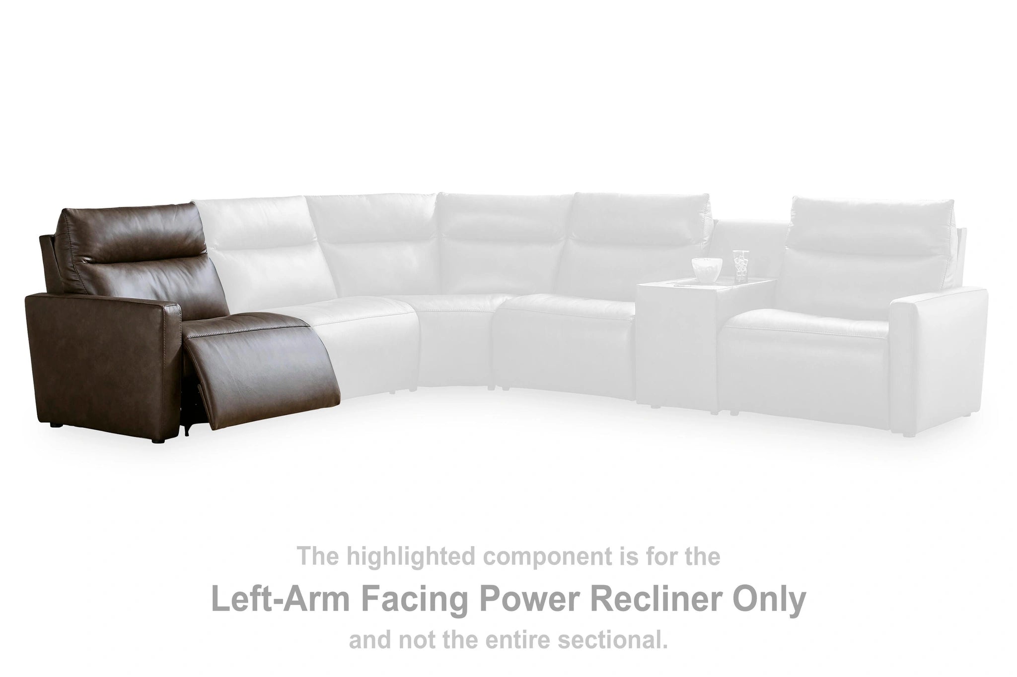 ModZ Power Reclining Sectional Loveseat with Audio Console