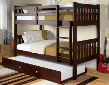 T/T Mission Bunkbed with Trundle