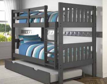 T/T Mission Bunkbed with Trundle