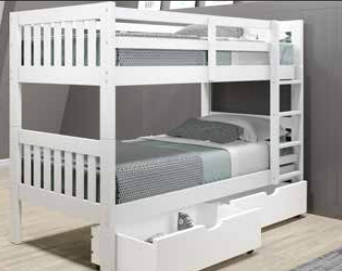 T/T Mission Bunkbed with Underbed Drawers