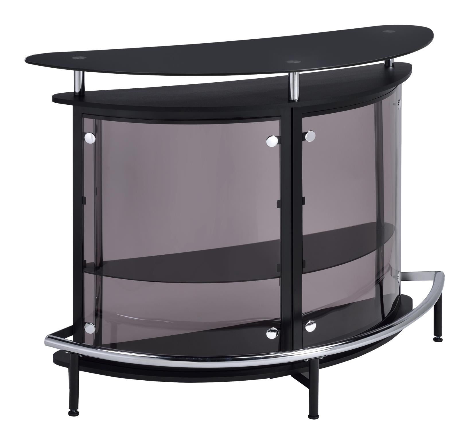 Amarillo 2-tier Bar Unit Black and Chrome image