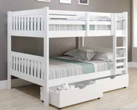 F/F Mission Bunkbed w/Underbed Drawers