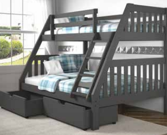 T/F Mission Bunkbed w/Underbed Drawers