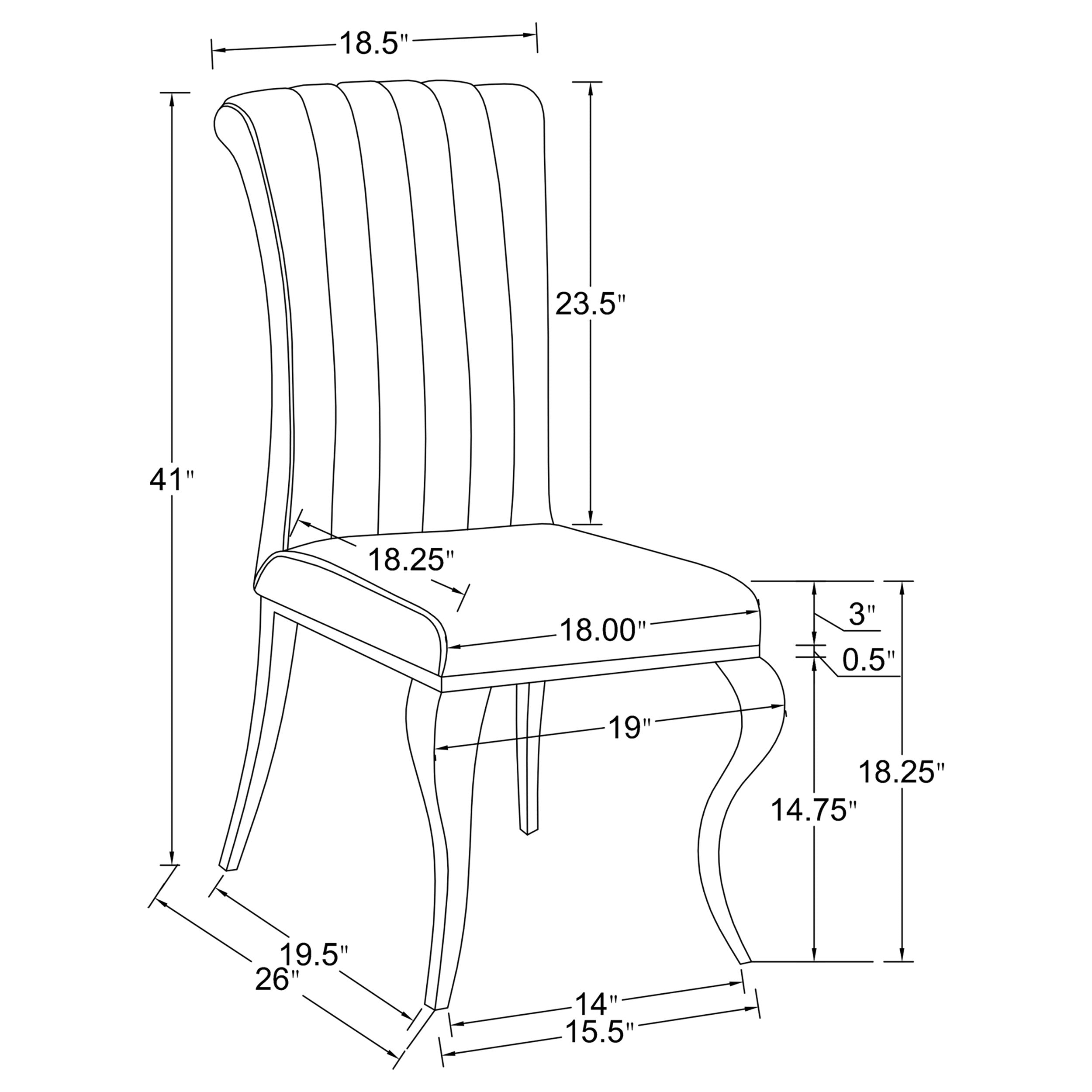 Carone 5 Pc Dining Sets Black