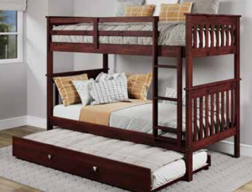 T/T Mission Bunkbed with Trundle