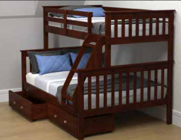 T/F Mission Bunkbed with Underbed Drawers