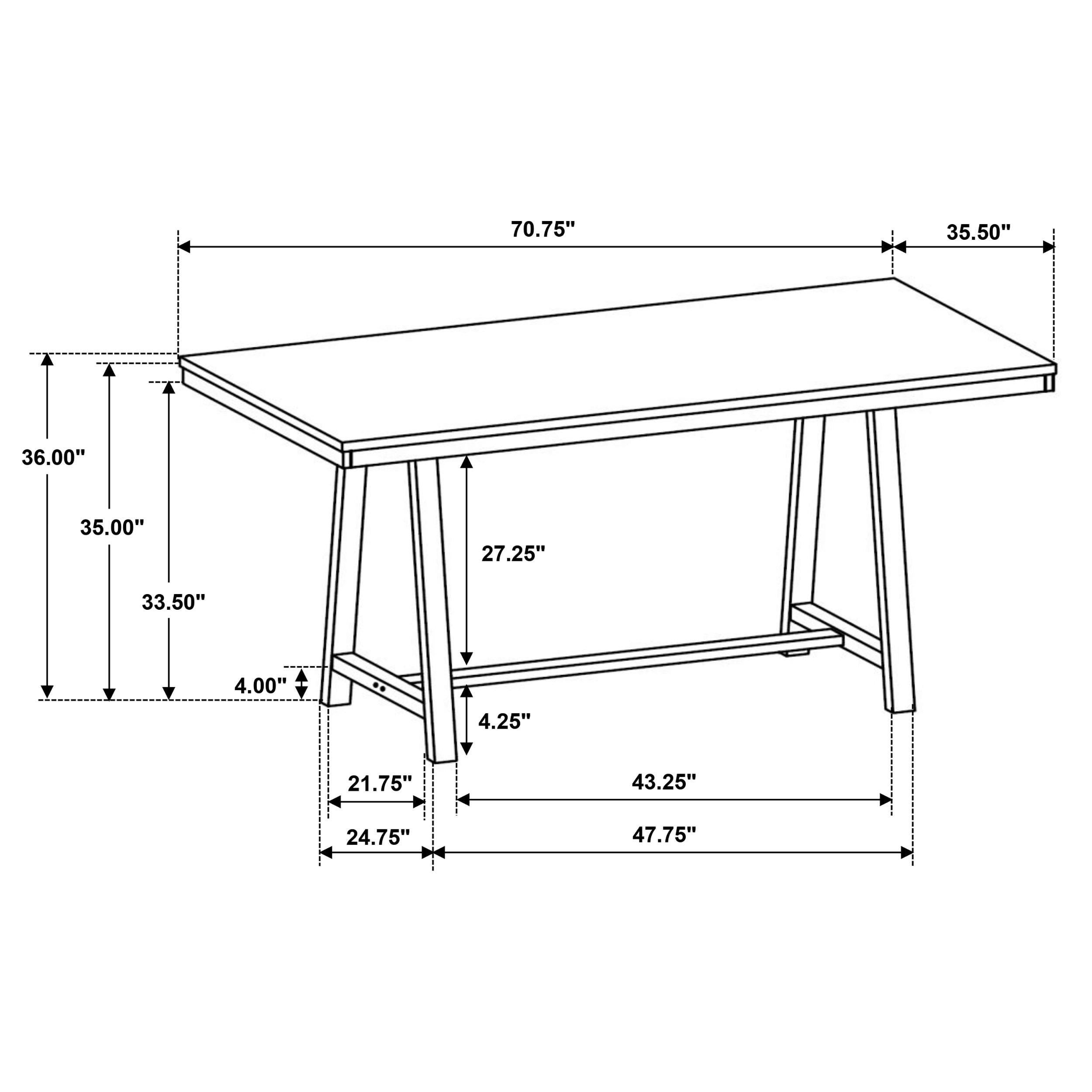 Hollis 5 Pc Counter Height Dining Set