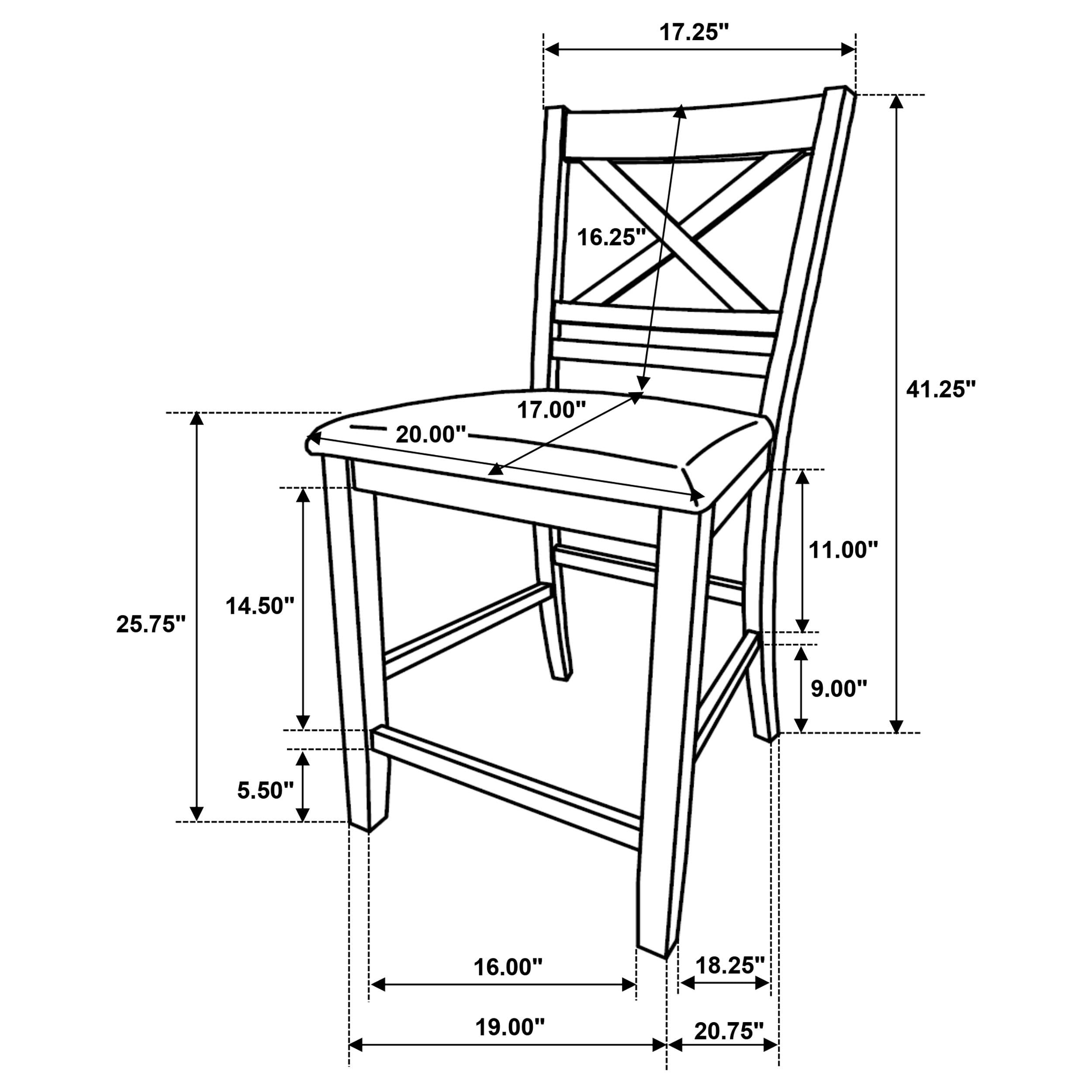 Hollis 5 Pc Counter Height Dining Set